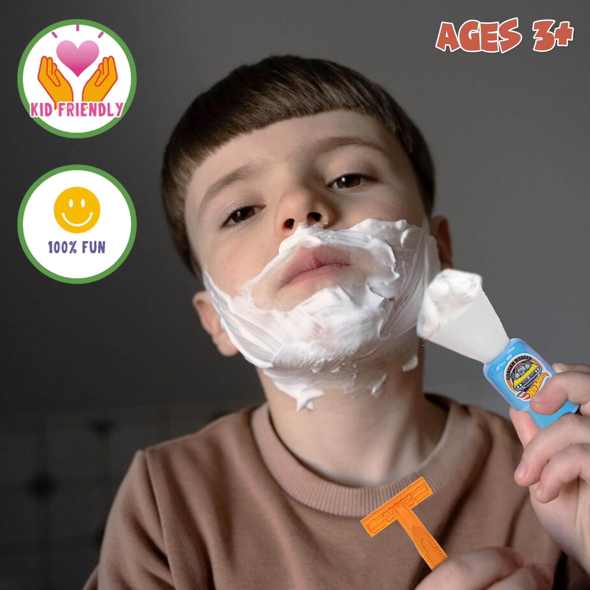 Hot Wheels- My First Shaving and Grooming Pretend Play Kit Safe for Kids, Boys Ages 3+