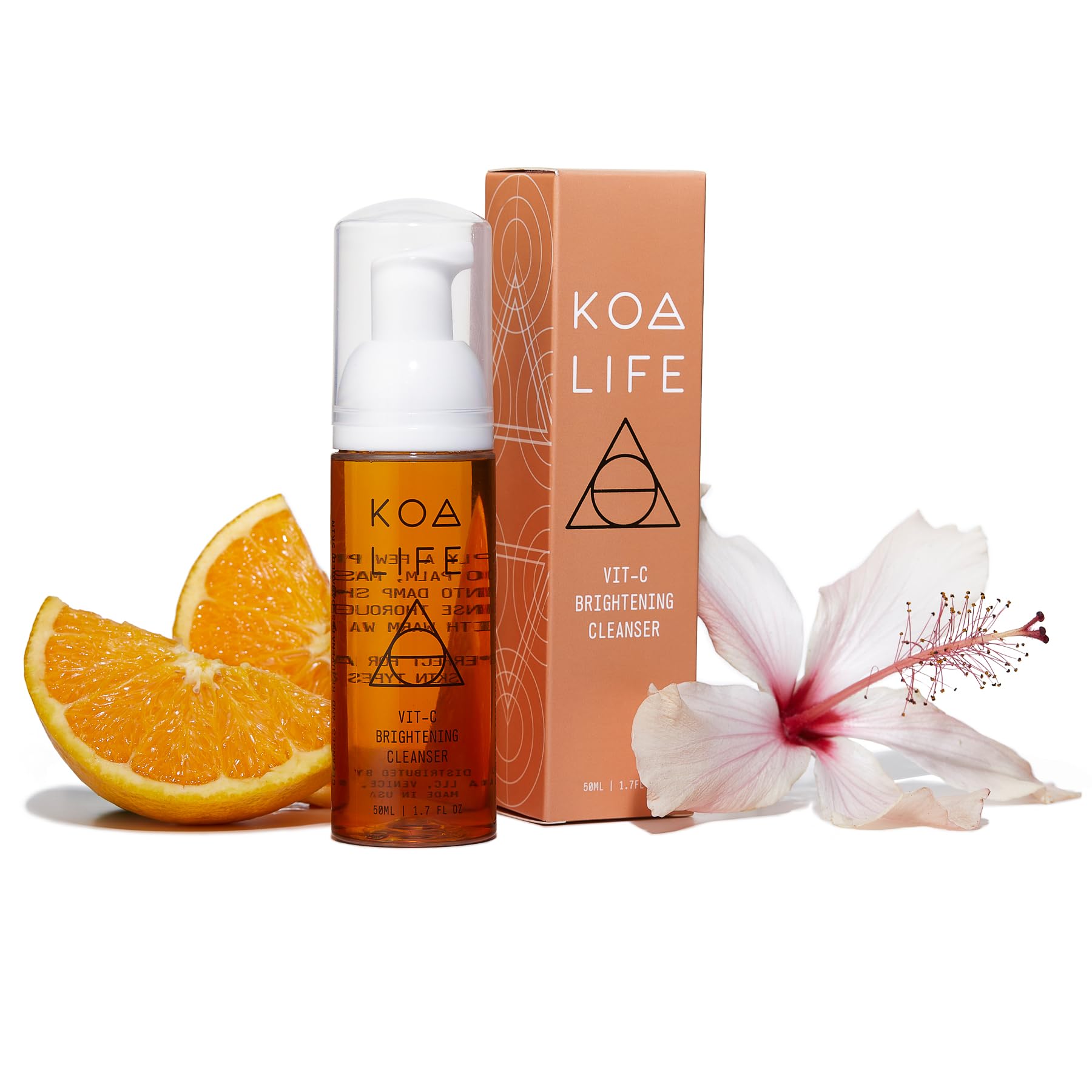 KOA LIFE VitC Brightening Facial Cleanser  Vitamin C Facial Cleanser Wash, Skin Brightening Face Wash, Gentle Foam Cleanser, V