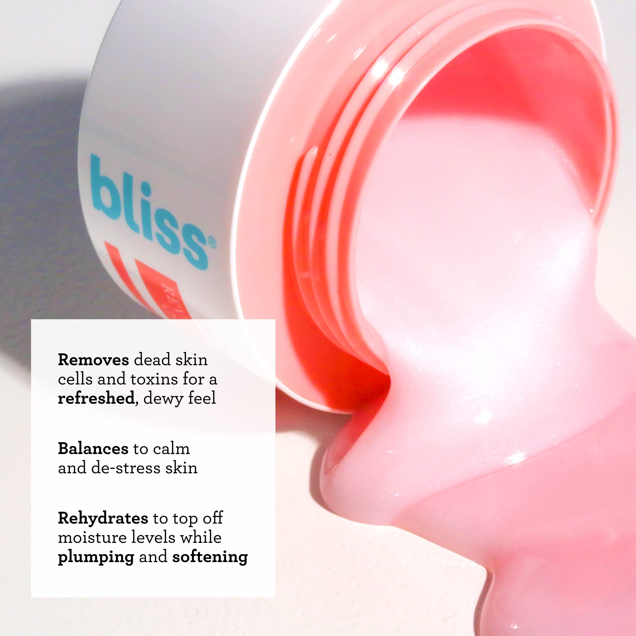 Bliss What A Melon Overnight Facial Mask - 1.7 Oz - Reviving & De-Stressing Overnight Mask - Hydrates, Nourishes, And Softens -