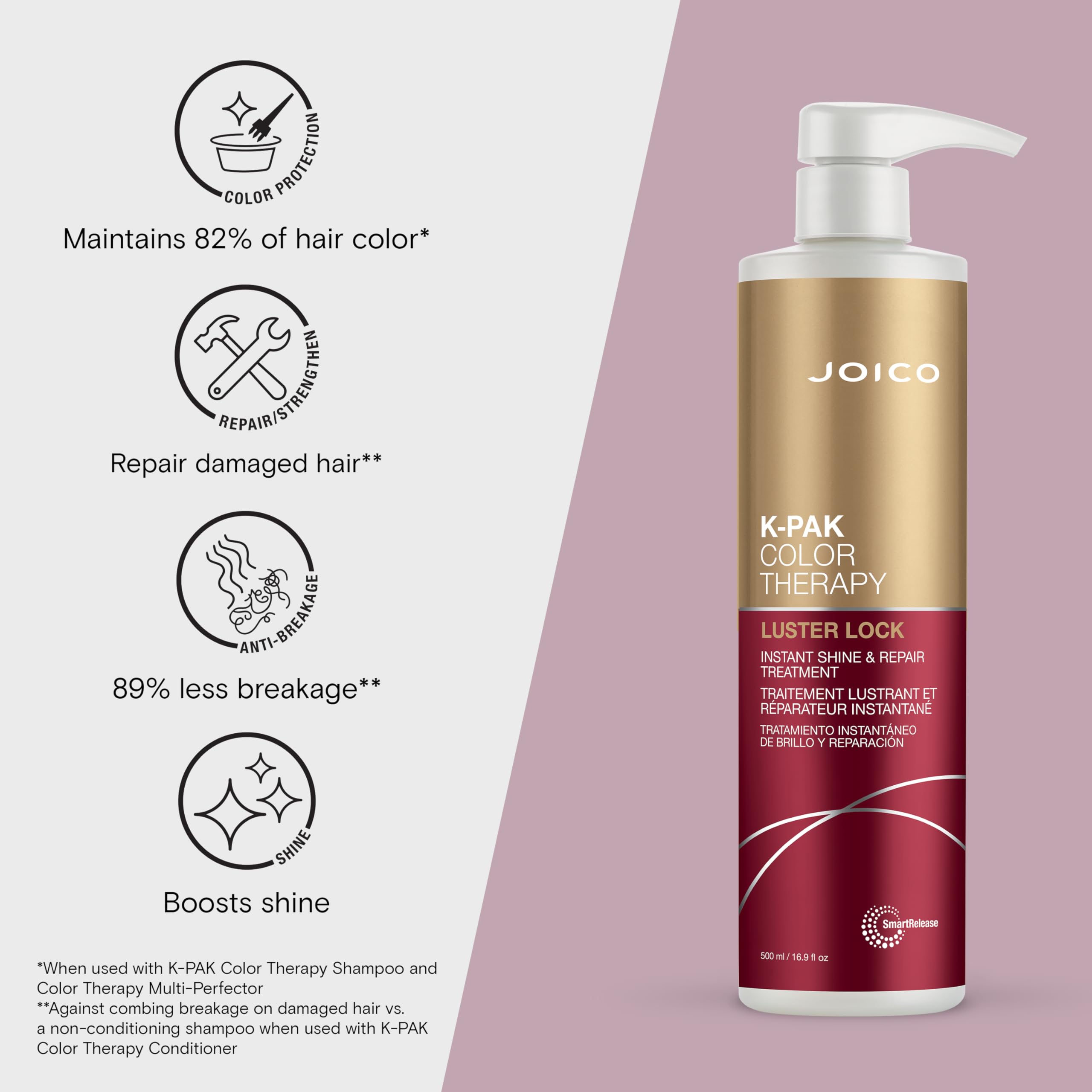 K-Pak Color Therapy Luster Lock Instant Shine & Repair Treatment