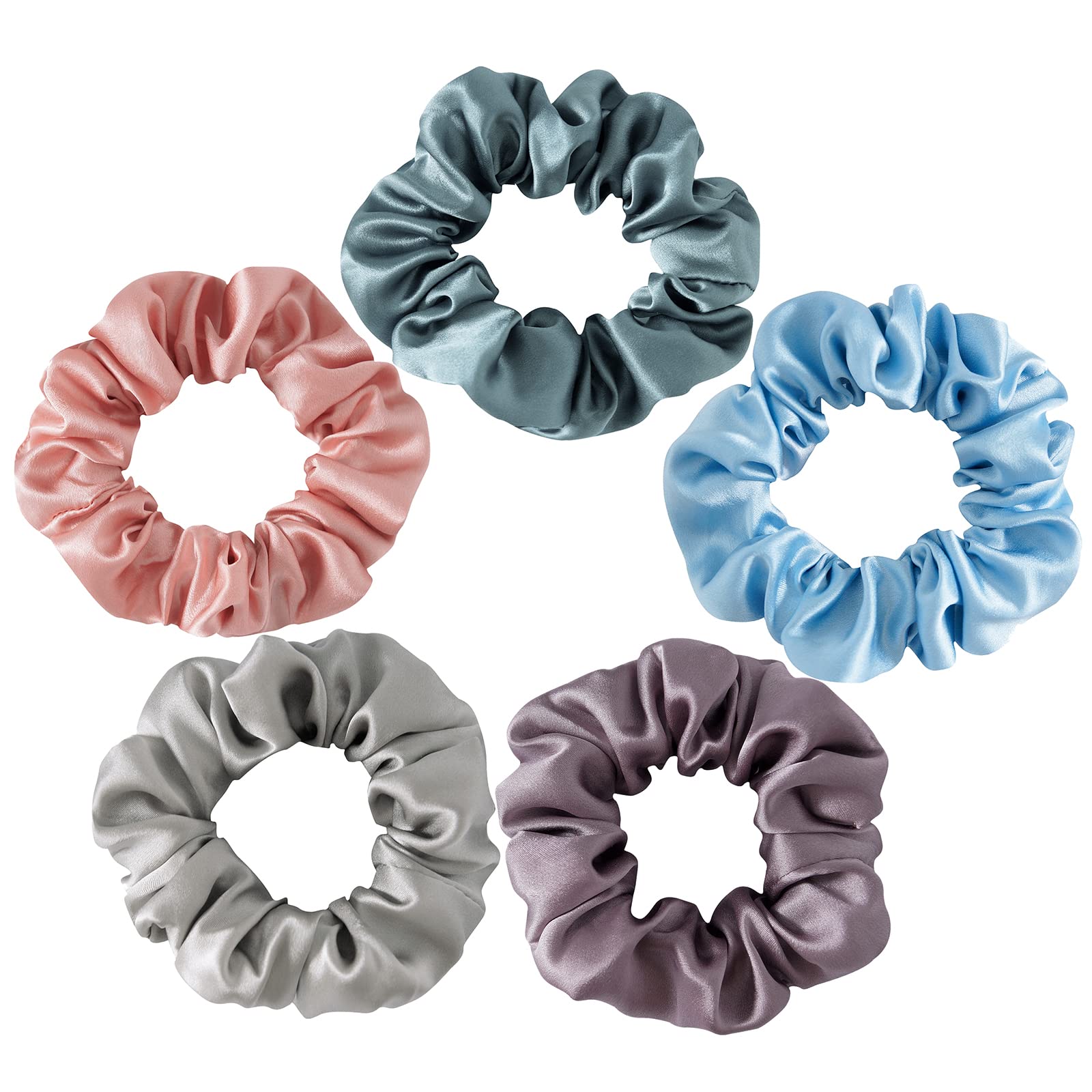 SOBONNY Silk Hair Scrunchies, 100% Mulberry Silk Hair Tie, No Damage for Frizz Prevention, Sleep and Night Scrunchie, Hair Acces