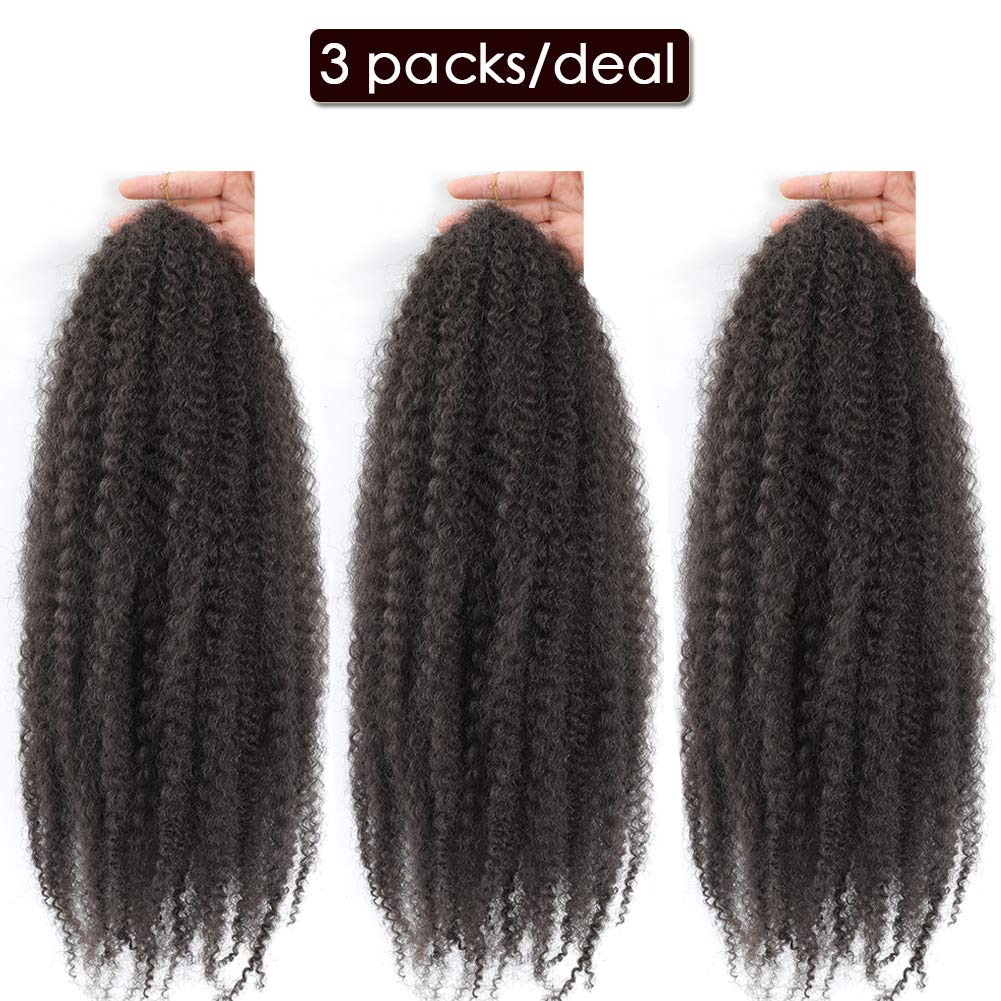 Dansama Marley Hair 24 Inch Marley Twist Double Strand Kinky Twist Braiding Hair Marley Hair For Butterfly Locks Crochet Hair Ex
