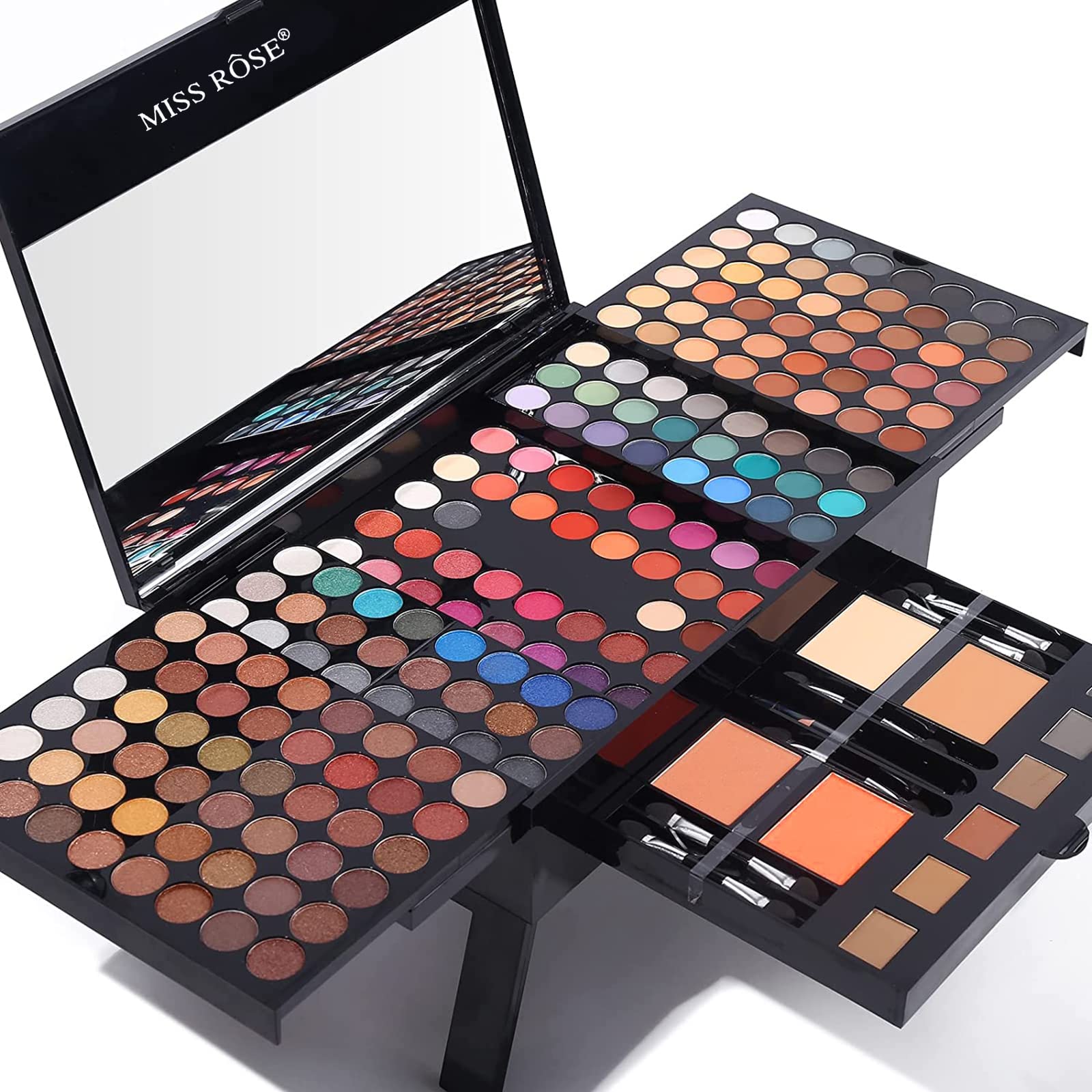 MISS ROSE M 190 Colors Cosmetic Makeup Palette Set Kit Combination,Professional Makeup Kit for Women Full Kit, Makeup Pallet, in