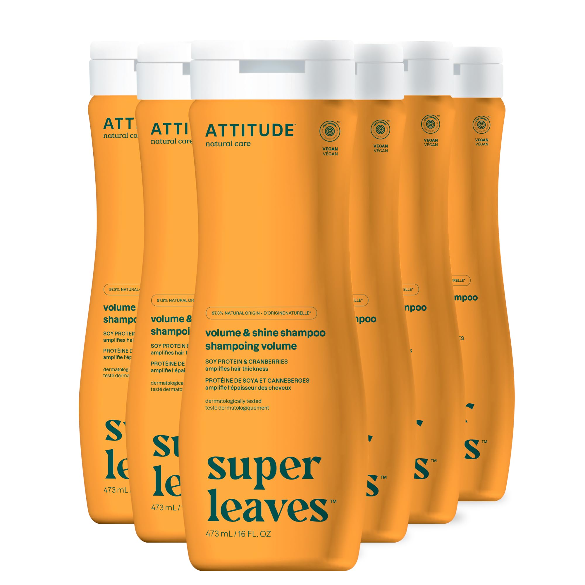 ATTITUDE Volume and Shine Hair Shampoo, EWG Verified, For Thin Hair, Naturally Derived Ingredients, Vegan and Plant Based, Soy P