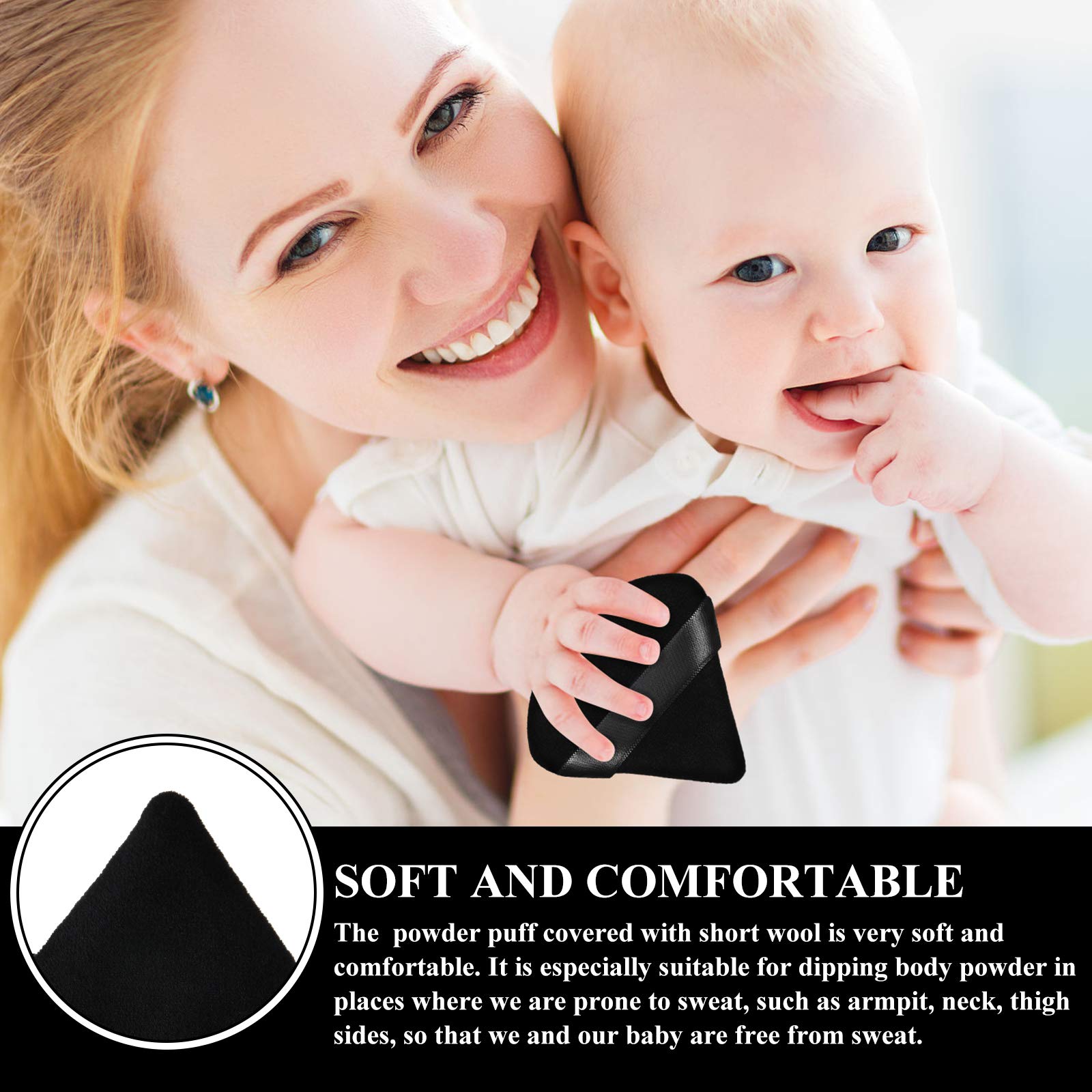 12 Pieces Triangle Powder Puff Face Cosmetic For Loose Powder Soft Body Washable Reusable Foundation Sponge Mineral Wet Dry Make