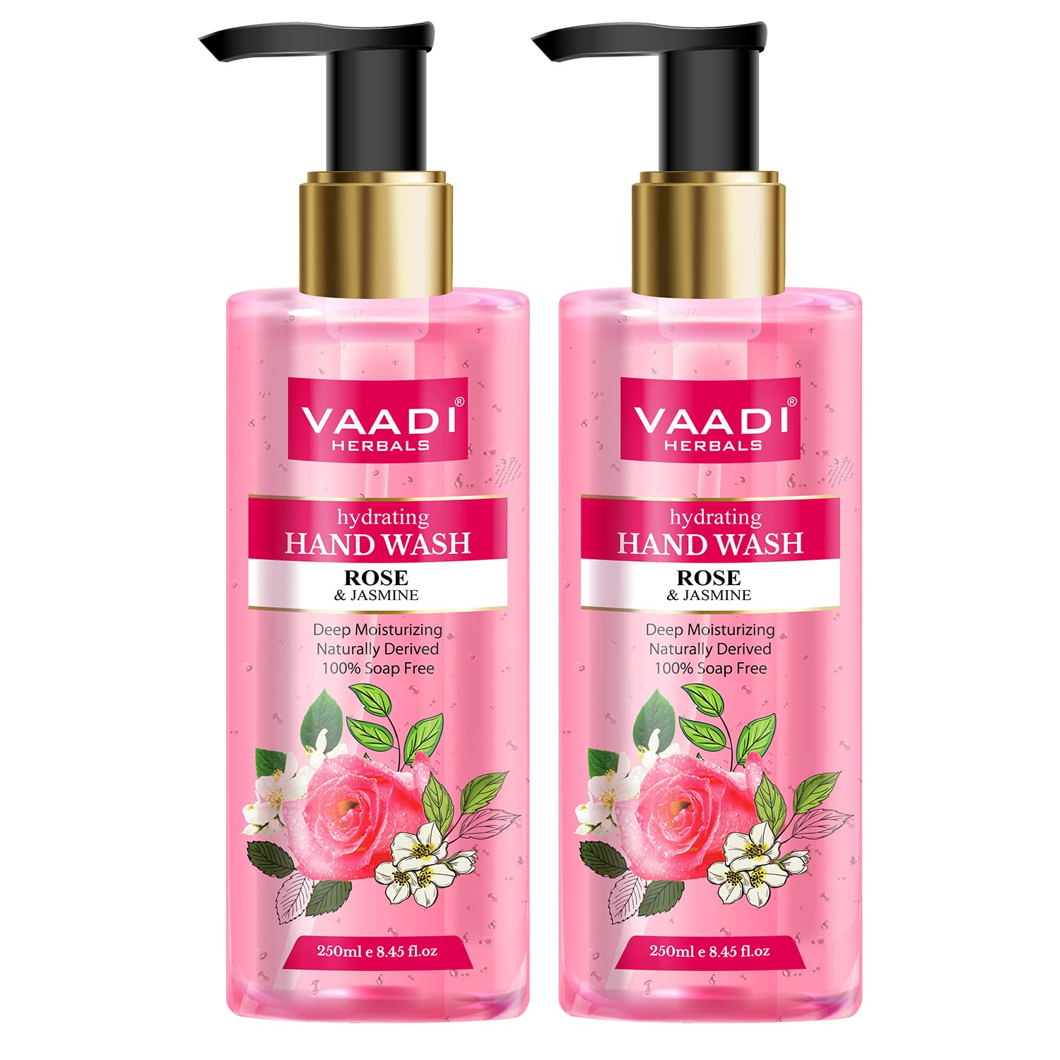 Vaadi Herbals Hydrating Rose And Jasmine Hand Wash  250 Ml (Pack Of 2)