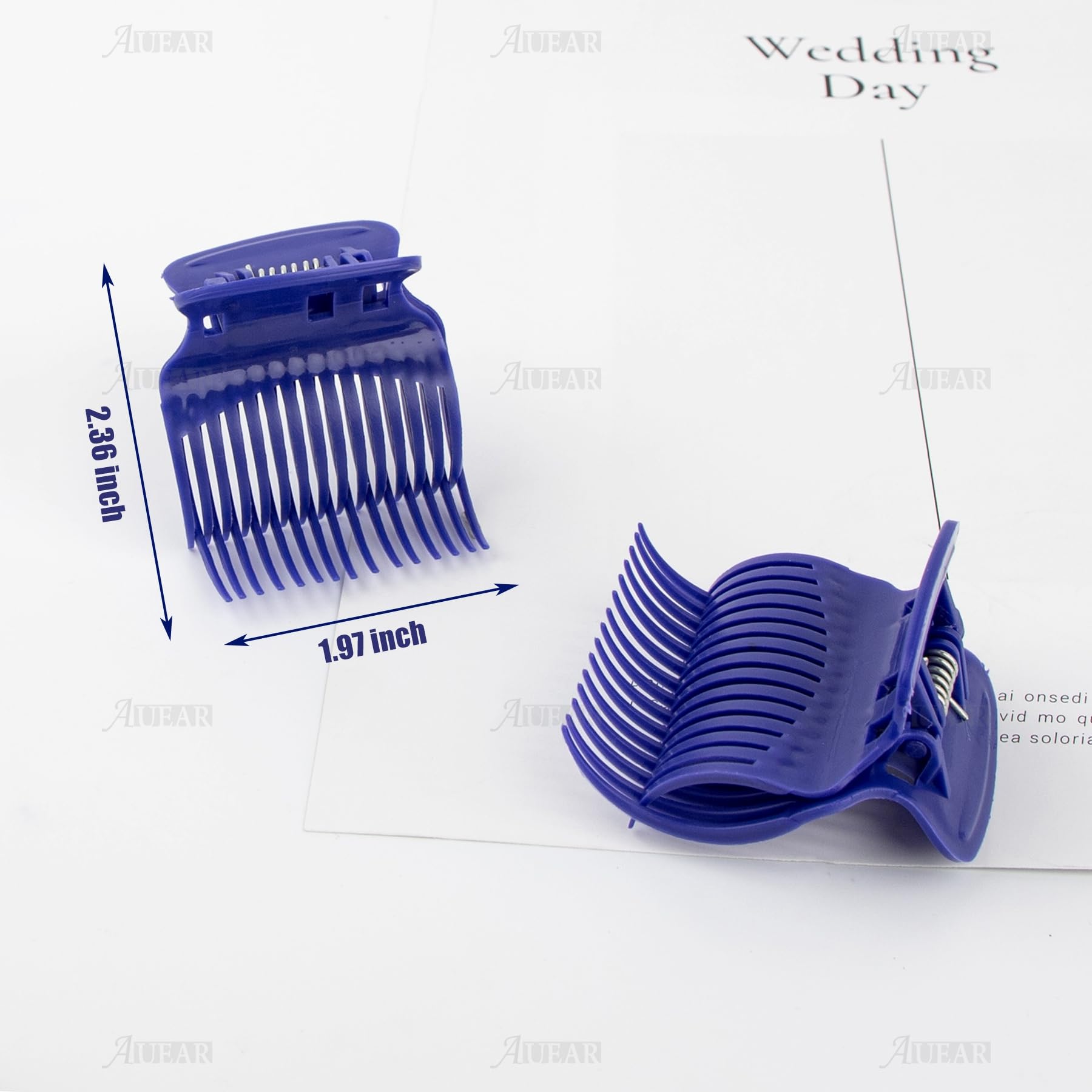 AUEAR, 12 Pack Hot Roller Clips Hair Curler Claw Replacement for Women Purple