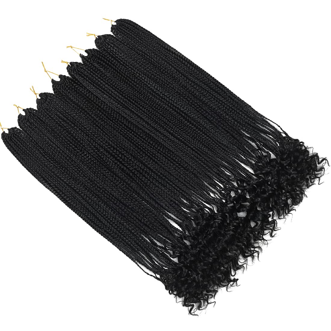 8 Packs 24 Inch Crochet Box Braids Hair With Curly Ends Pre Looped Crochet Braids Goddess Box Braids Crochet Hair Extensions Bra