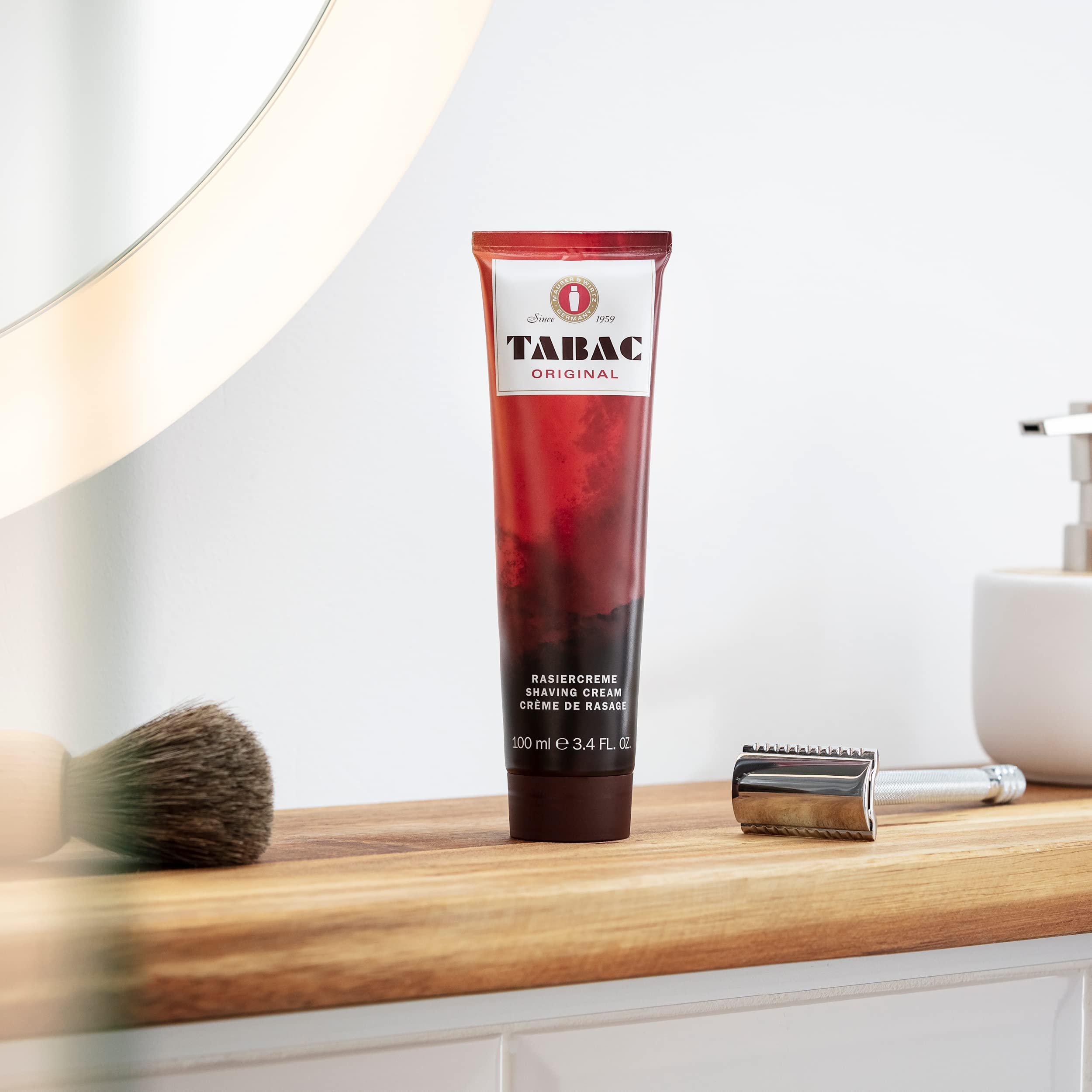Tabac By Maurer & Wirtz, 3.4 Oz Shaving Cream For Men