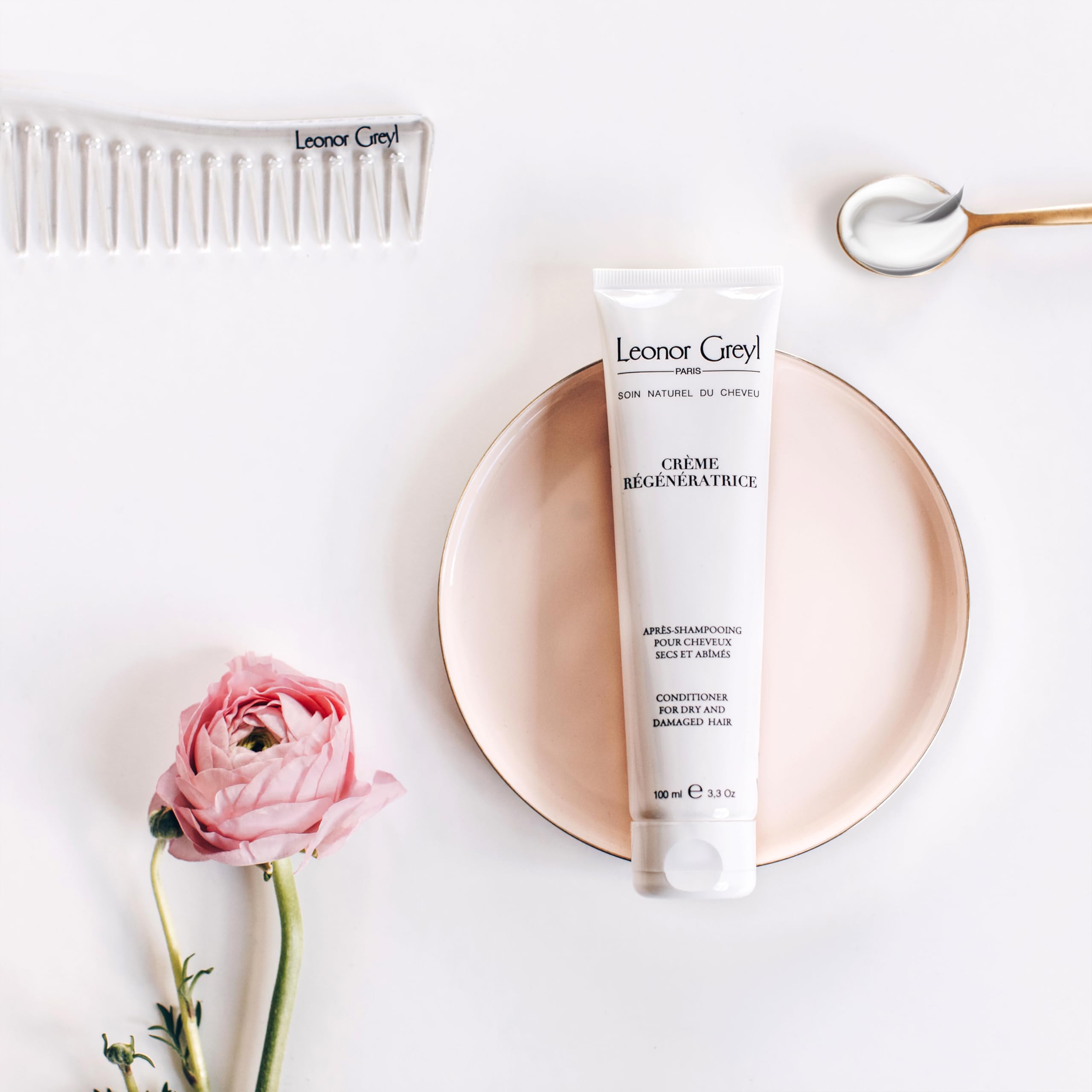 Leonor Greyl Paris Natural Conditioner For Dry And Damaged Hair, Creme Regeneratrice Detangle, Hydrate, Strengthen & Protection,