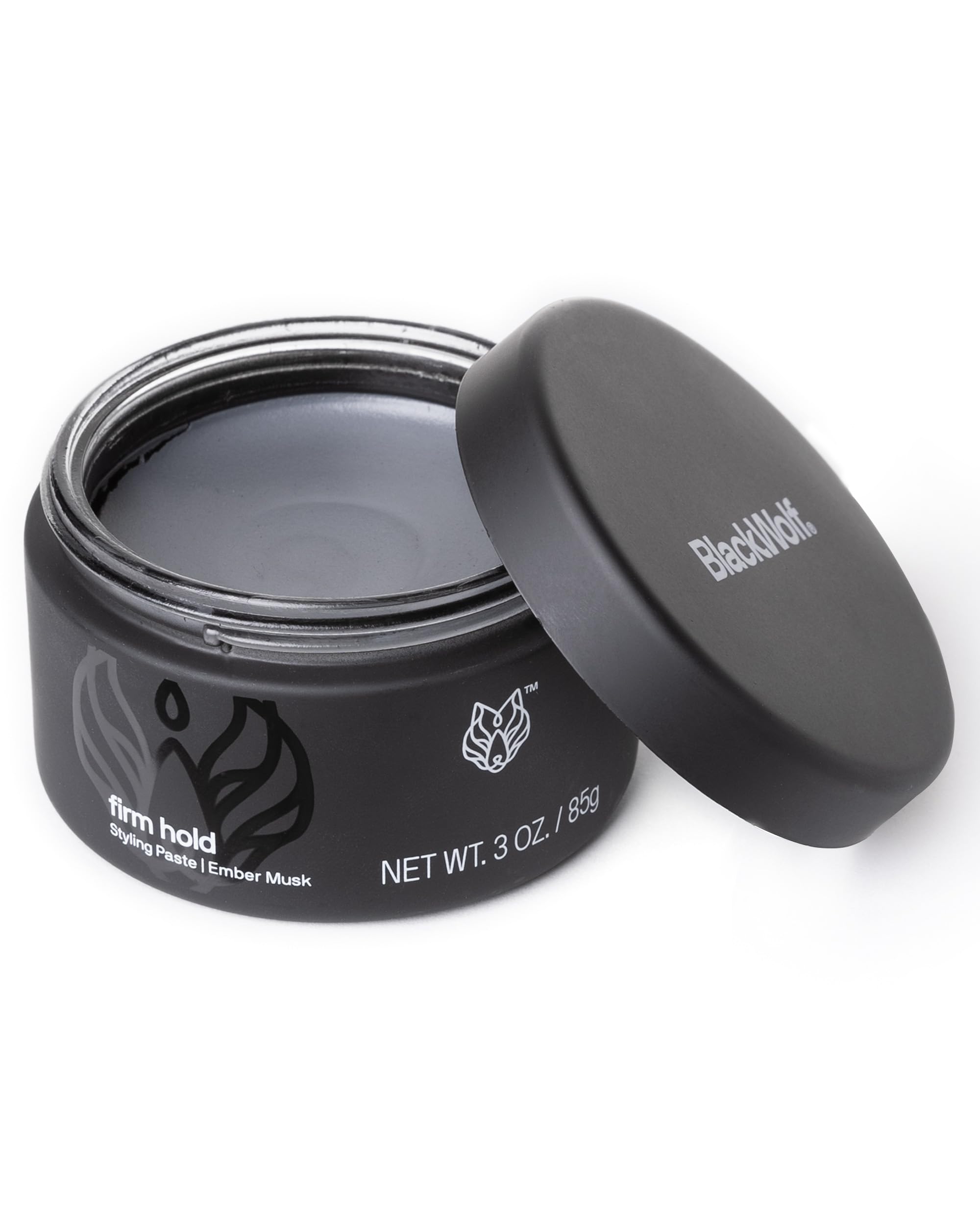 Black Wolf Hair Styling Paste For Men, Firm Hold - Matte Finish, Water Based Hair Styling Product For All Hair Styles & Types -