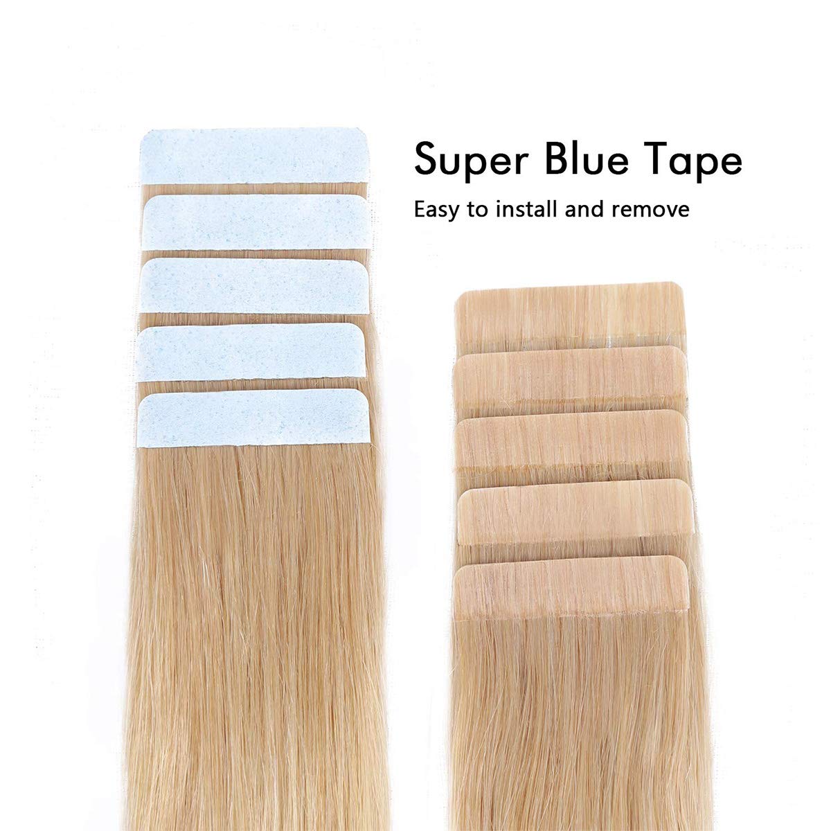 Suyya Tape In Hair Extensions Human Hair 100% Remy Human Hair 16 Inches 20Pcs 40G/Pack Straight Seamless Skin Weft Tape In Human