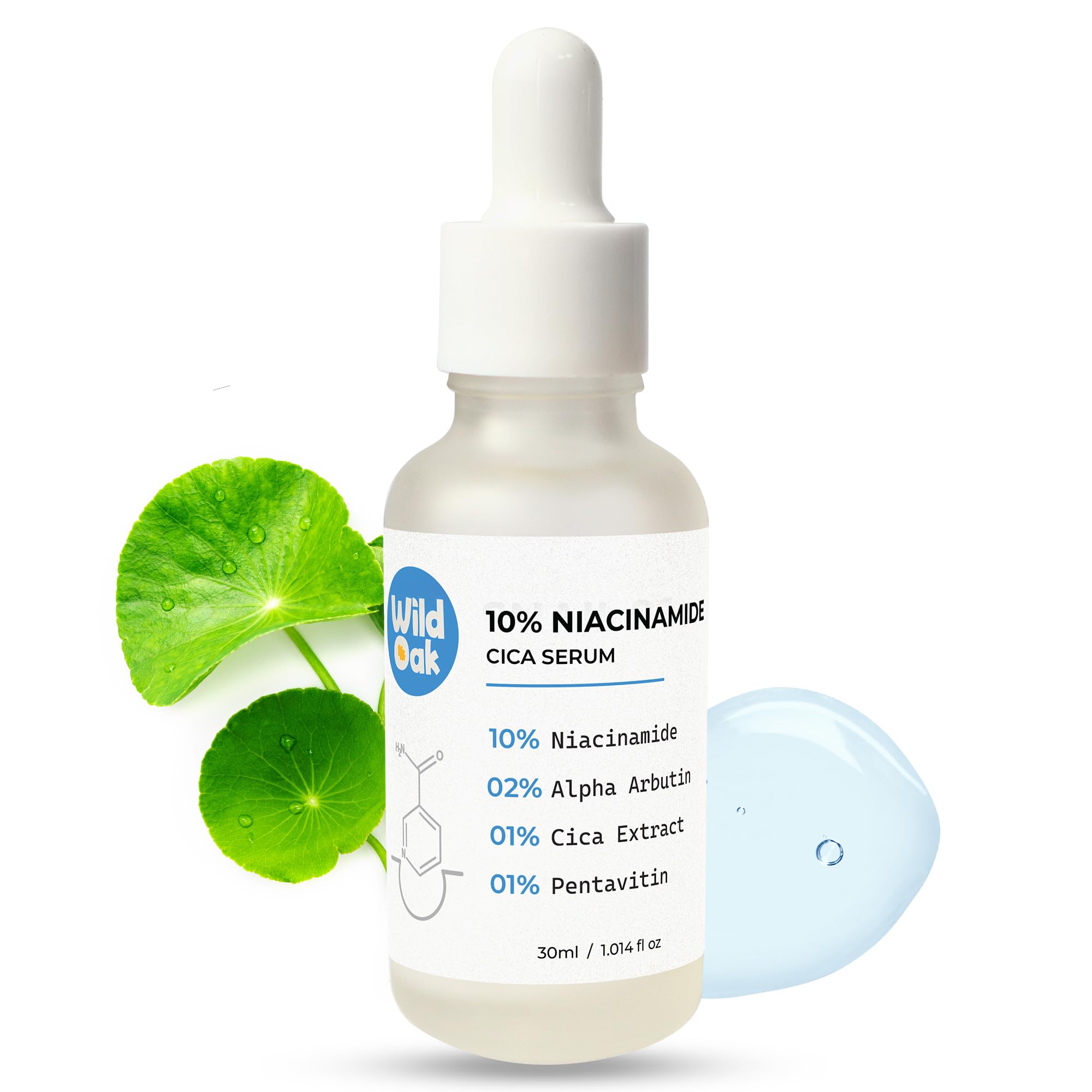 WildOak 10% Niacinamide Alpha Arbutin Cica Serum for Face | With Power of Pentavitin | Reduces Sebum, De-pigmentation & Evens Sk