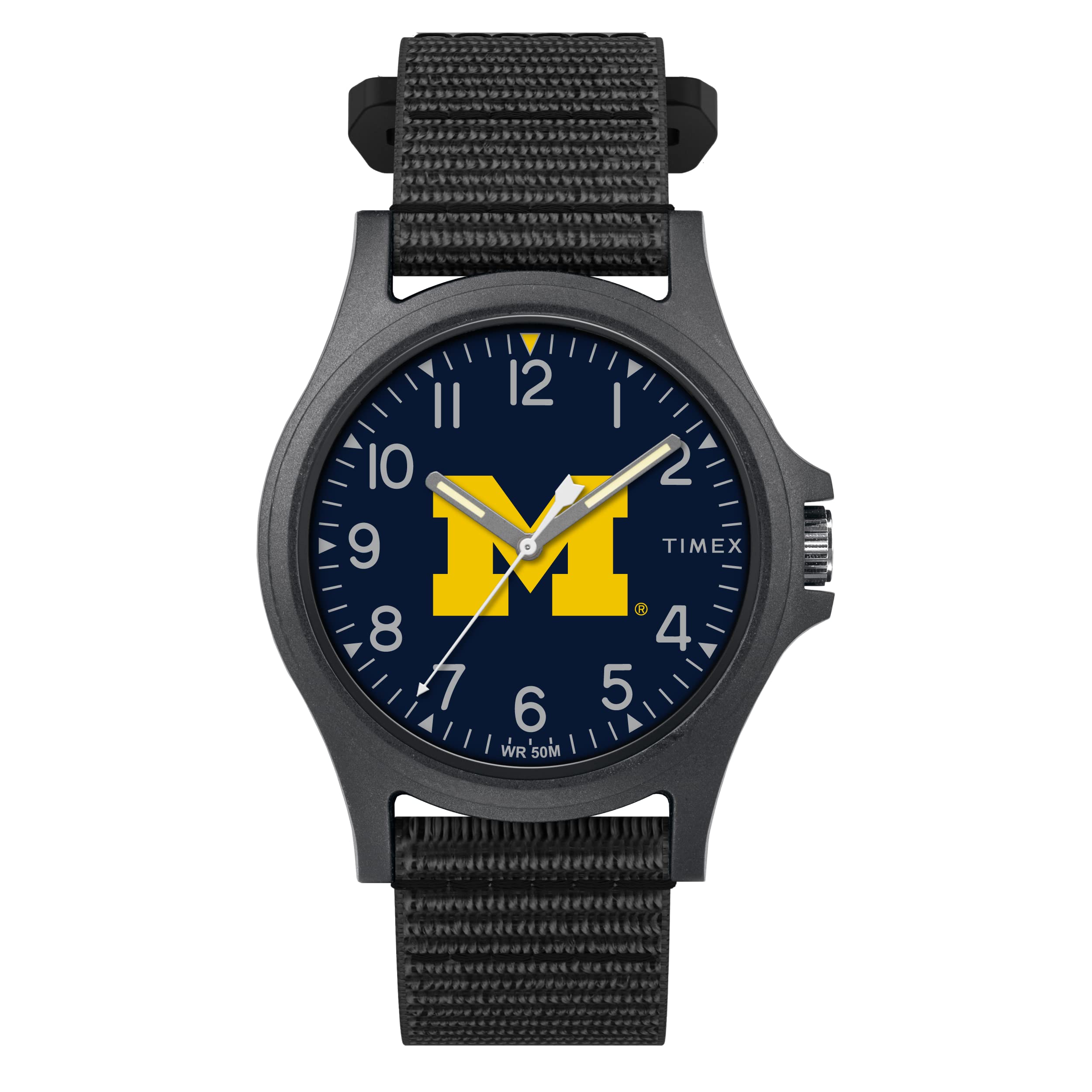 Timex Men's Collegiate Pride 40mm Watch - Michigan Wolverines with Black FastWrap Strap