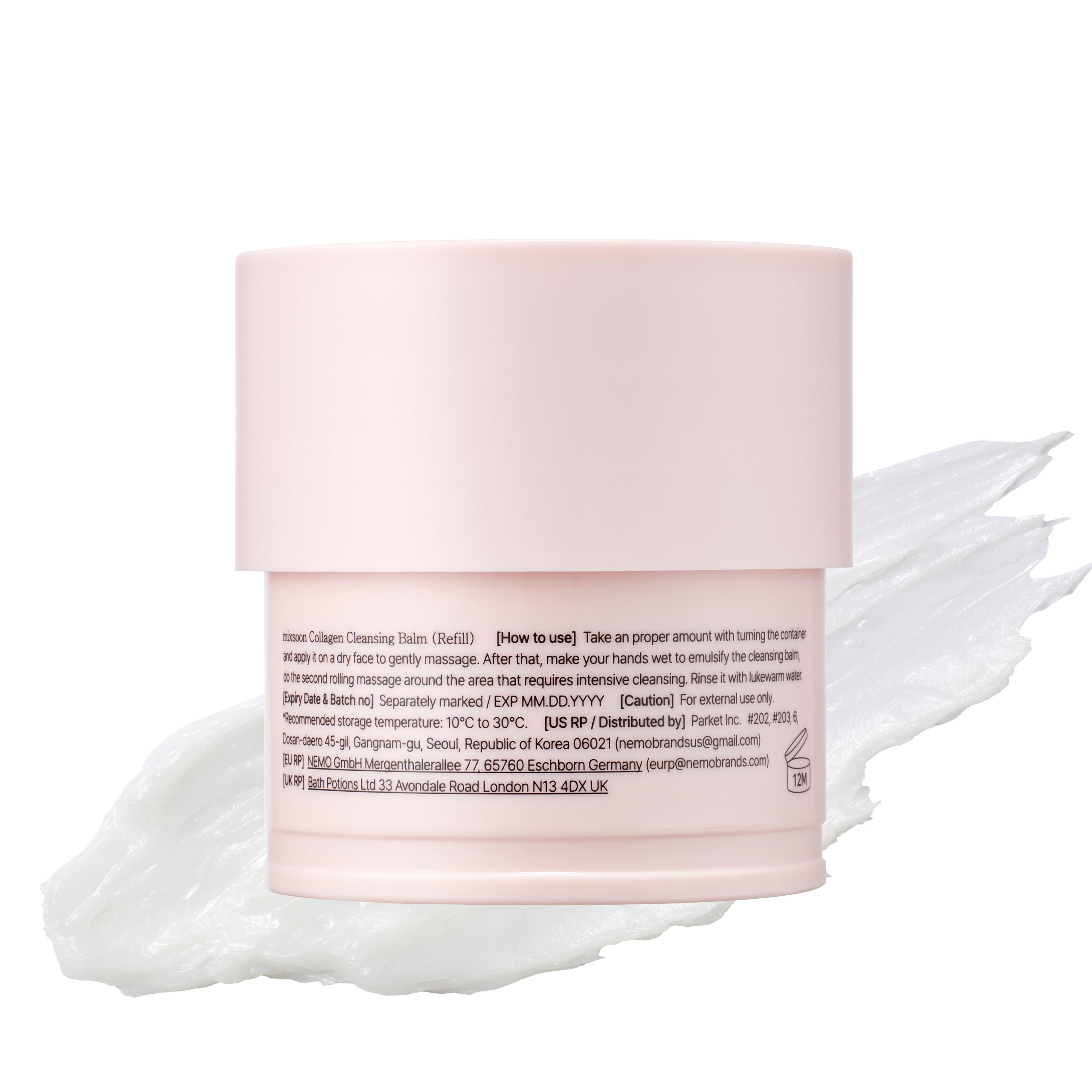 mixsoon Collagen Cleansing Balm Refill-Non-Greasy, Soft Melting Lightweight Grinding Balm, Hydrating Makeup Remover 50ml / 1.69 