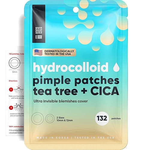 Le Gushe Pimple Patches For Face (132 Dots) - Hydrocolloid Acne Patch For Zits And Blemishes - Invisible Spot Cover Stickers For