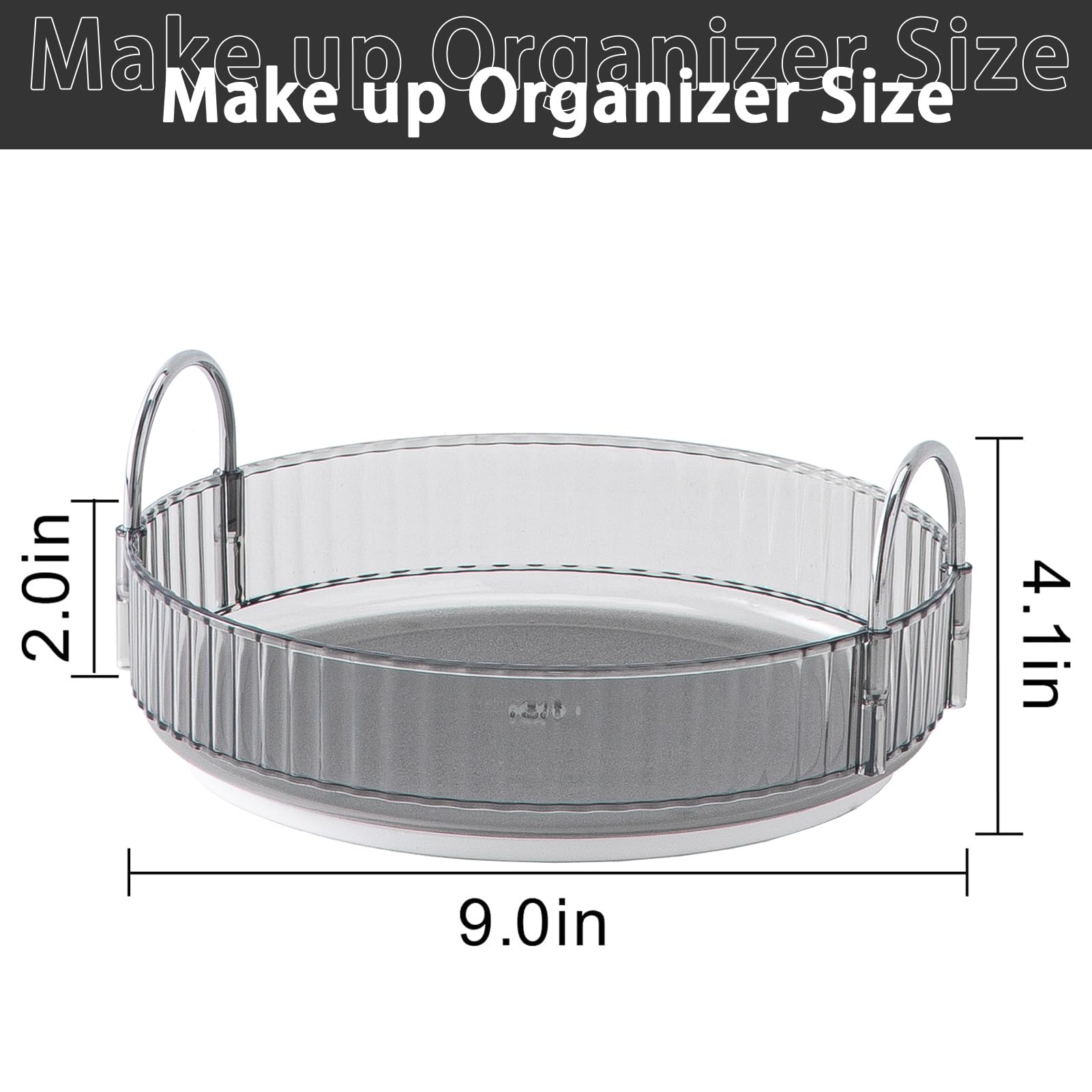 Shuang Qing Lazy Susan Rotating Makeup Organizer For Vanity, High-Capacity Skincare Clear Make Up Storage Perfume Organizers Cos