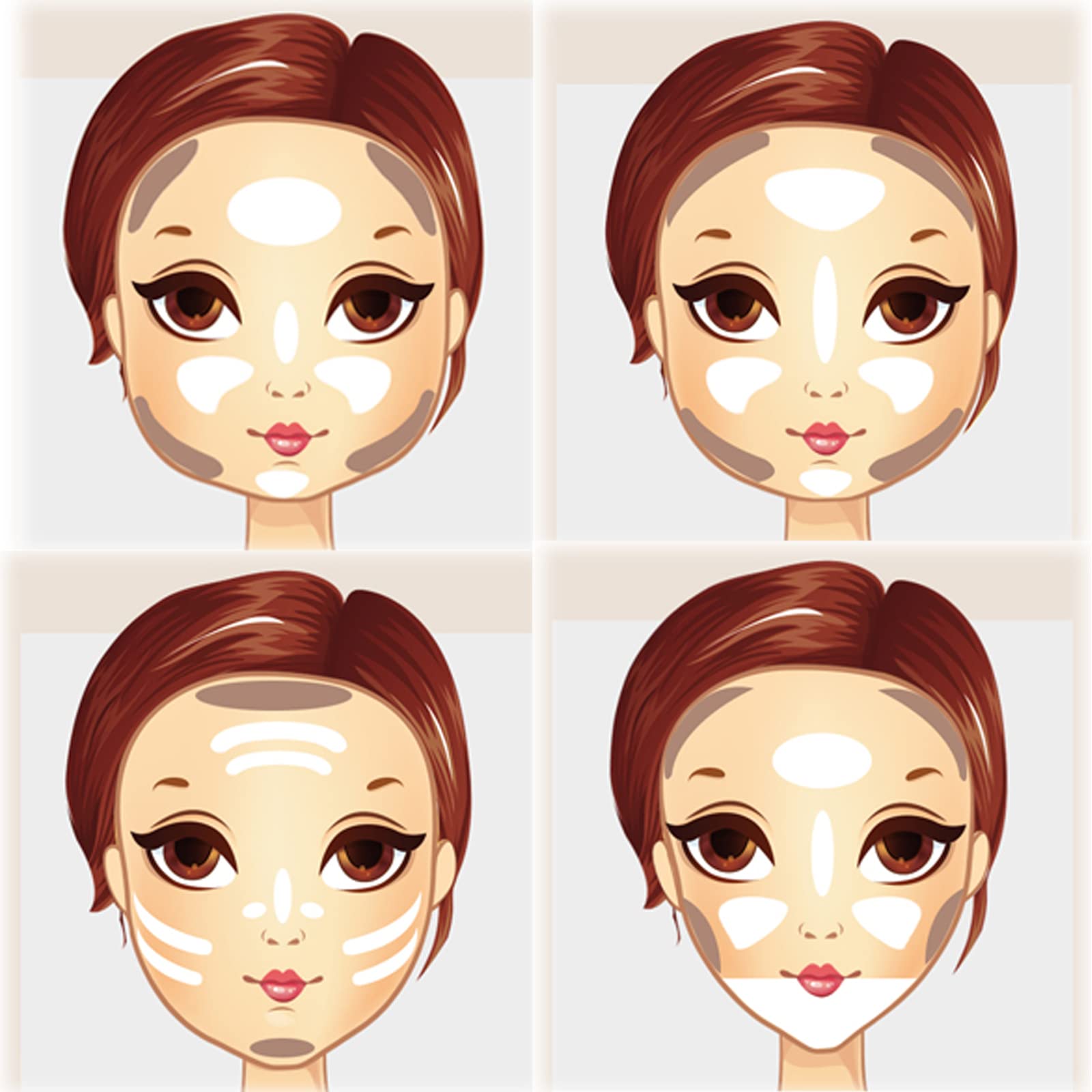 Meicoly Cream Contour Stick Trio,Bronzer Highlighter Stick,2 In 1 Double Head Facial Repair Concealer Stick,3D Body Makeup Shadi
