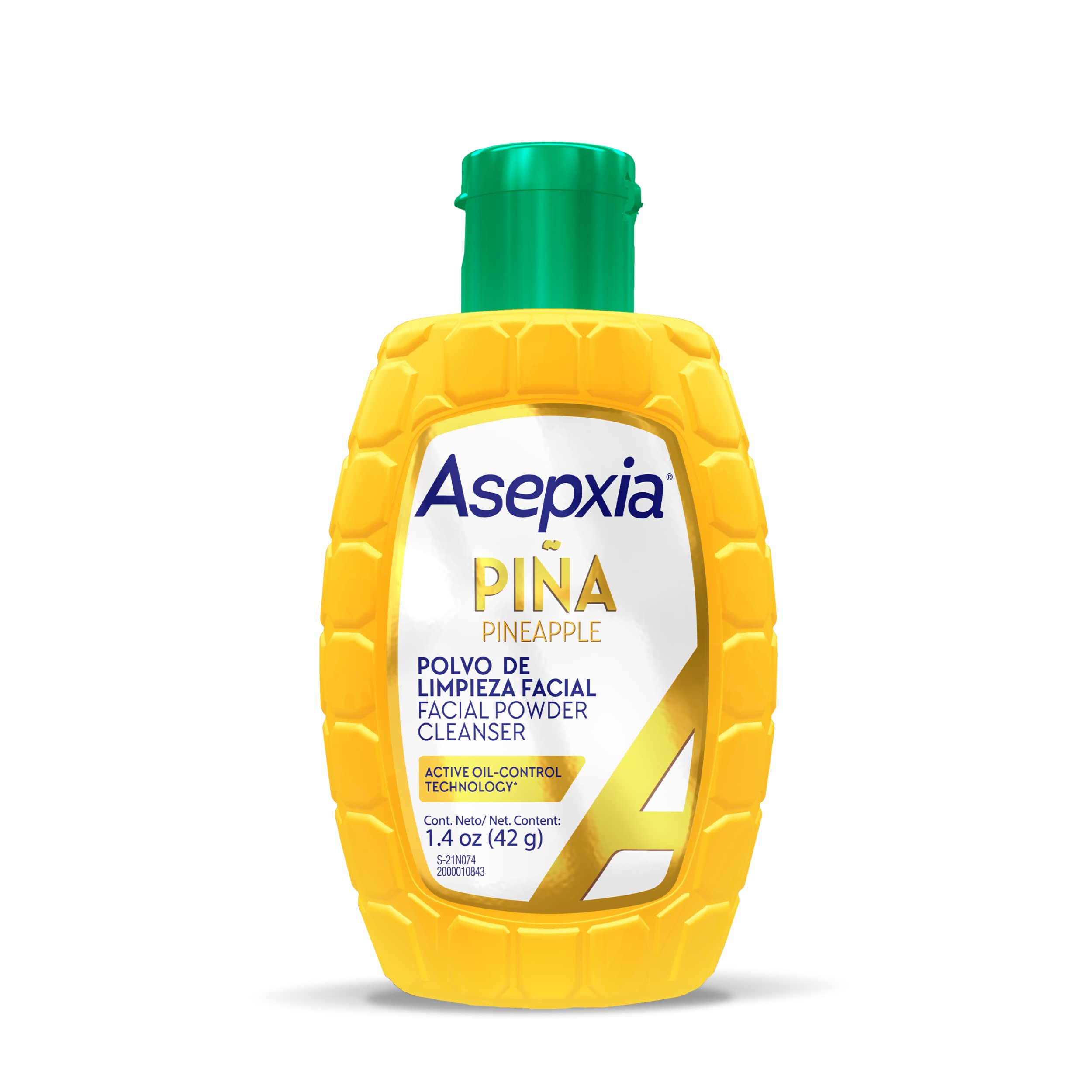 Asepxia Facial Cleanser Powder, Non-Abrasive Exfoliating Face Wash With Natural Pineapple Enzyme, Gentle Water-Activated Foaming