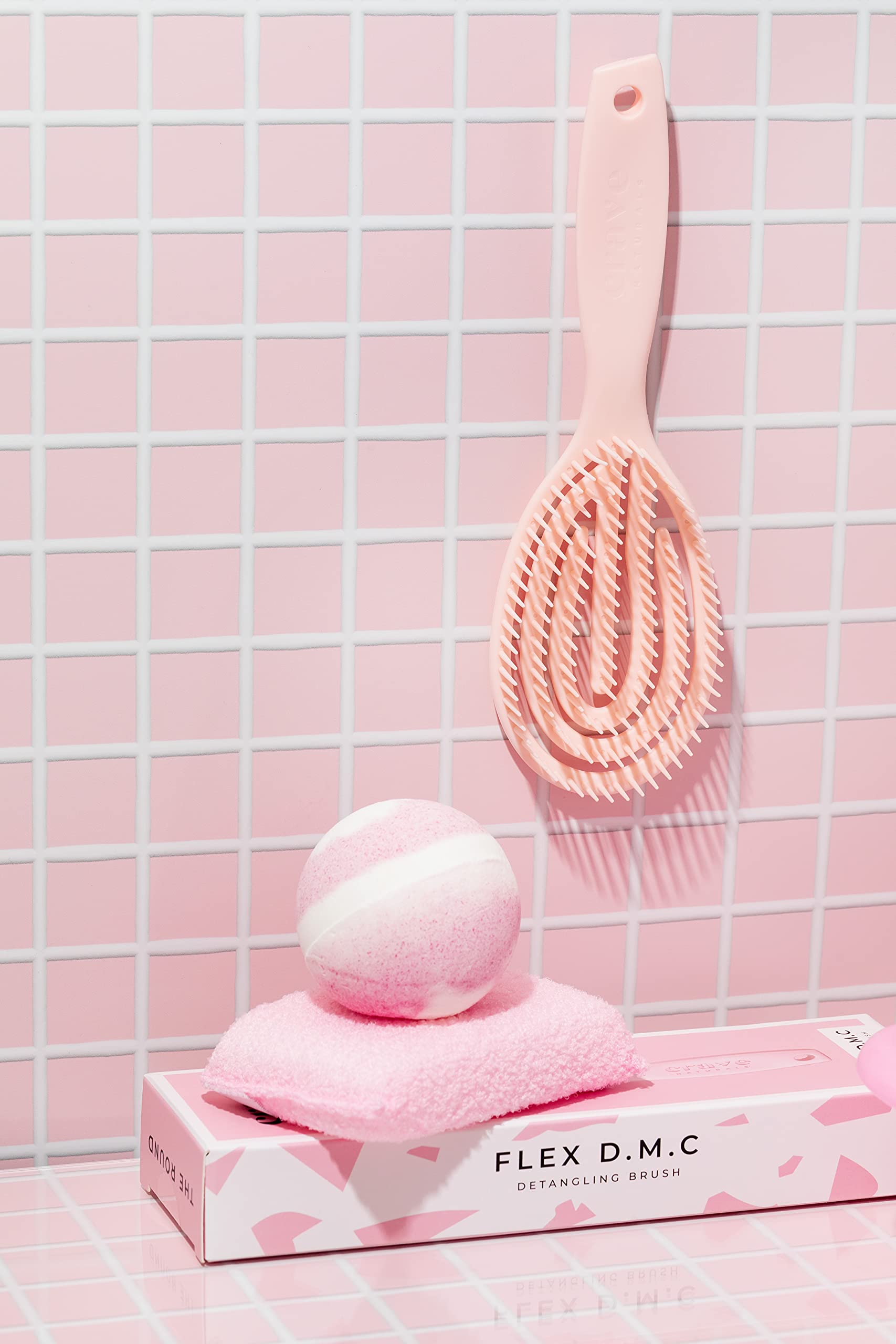 Crave Naturals FLEX DMC Detangling Brush for Natural Textured Hair - Flexible Hair Brush Detangler for Curly, Frizzy, Thick Hair