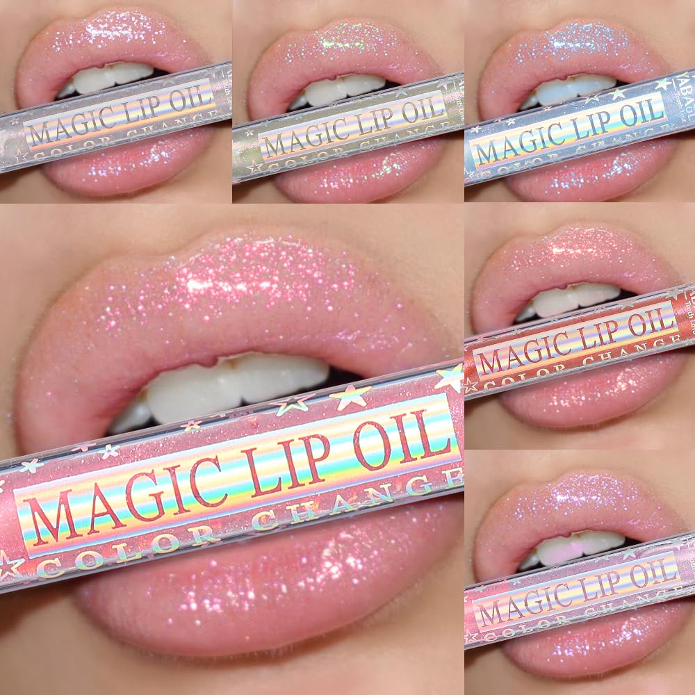 Petansy Shimmery Glitter Lip Gloss 6 Colors Liquid Lipstick Set Plumping Lip Oil | Syrupy Gloss | Long Lasting | Moisturizing| H