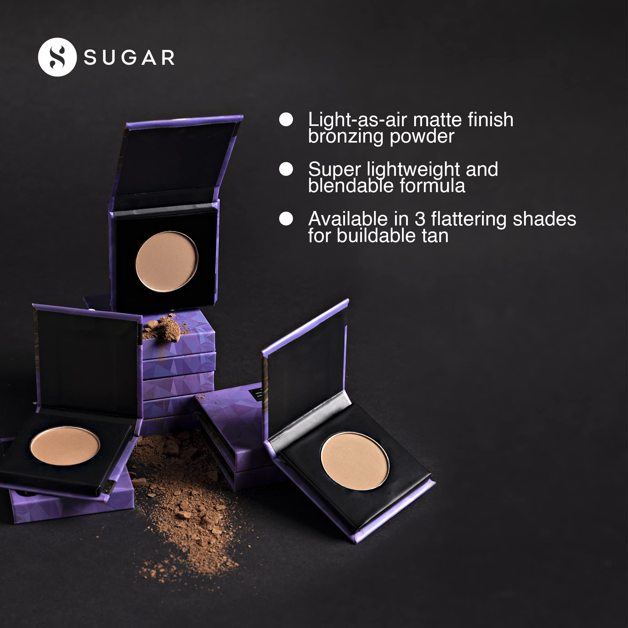 Sugar Cosmetics Contour De Force Mini Bronzer - 02 Woody Wonder (Warm Brown) | Light Weight | Blendable & Long Lasting Lightweig