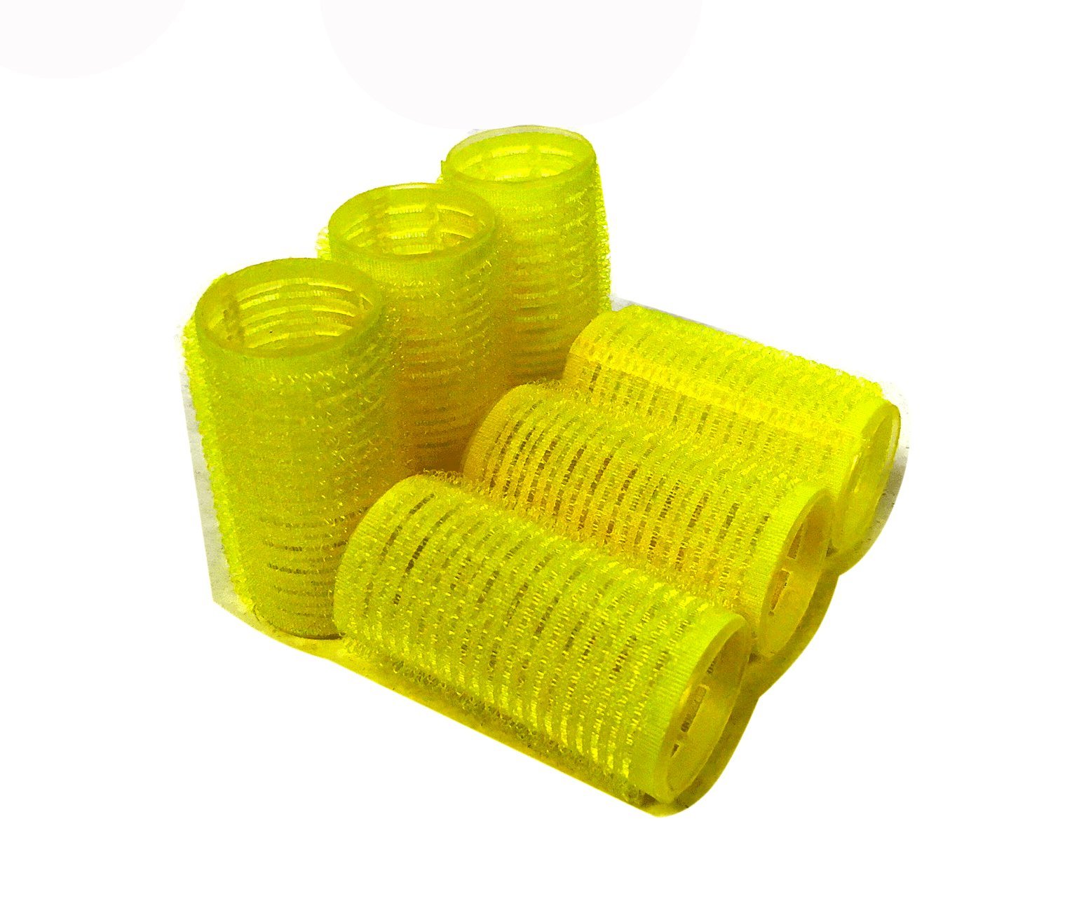 Self Hair Grip hook and loop Curlers Rollers Pro Salon Hairdressing (Medium)