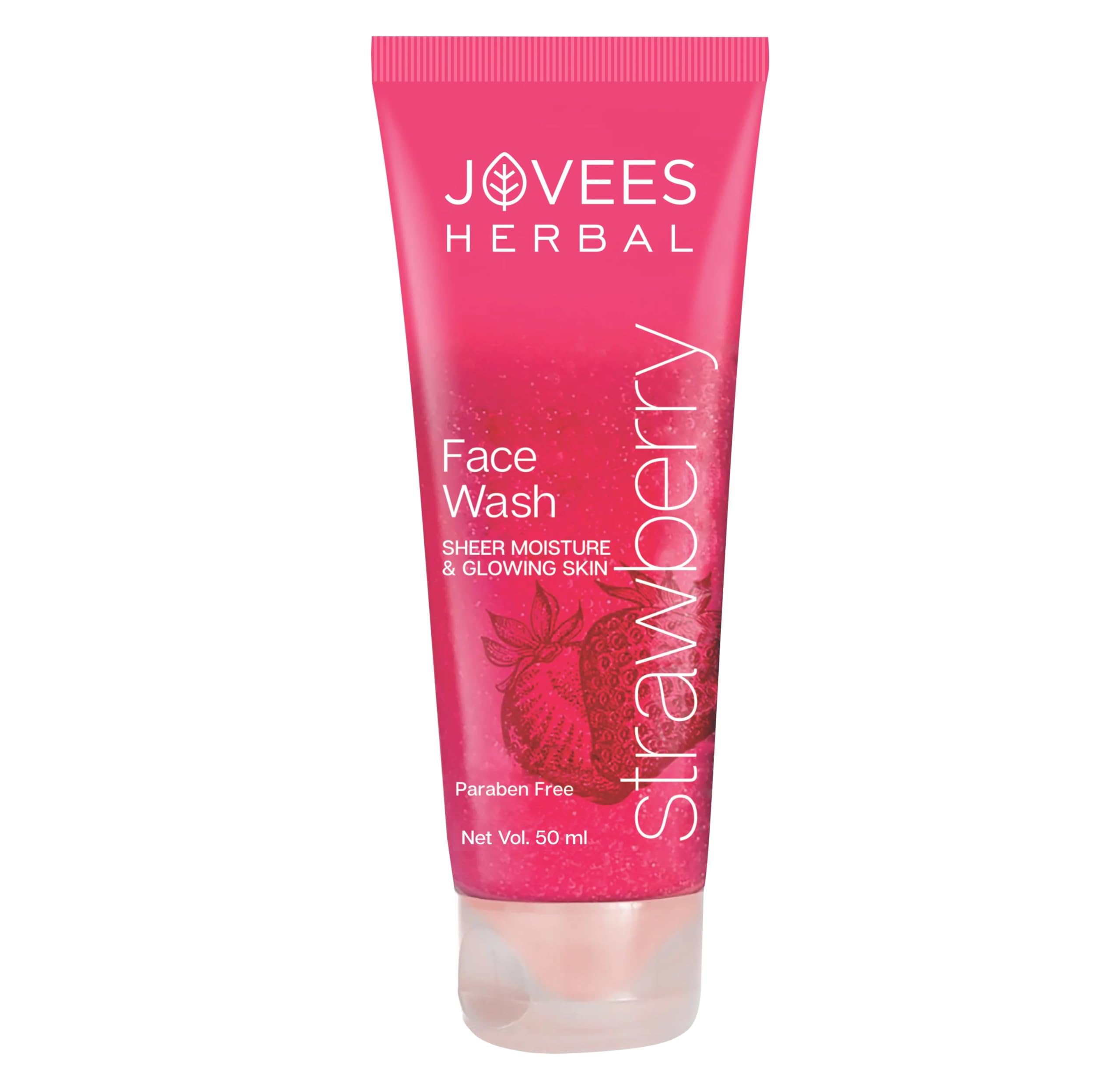 Jovees Herbal Strawberry Face Wash For Hydrating & Glowing Skin With Strawberry Ext. | Gentle Cleanser For Brightens, Removes Pi