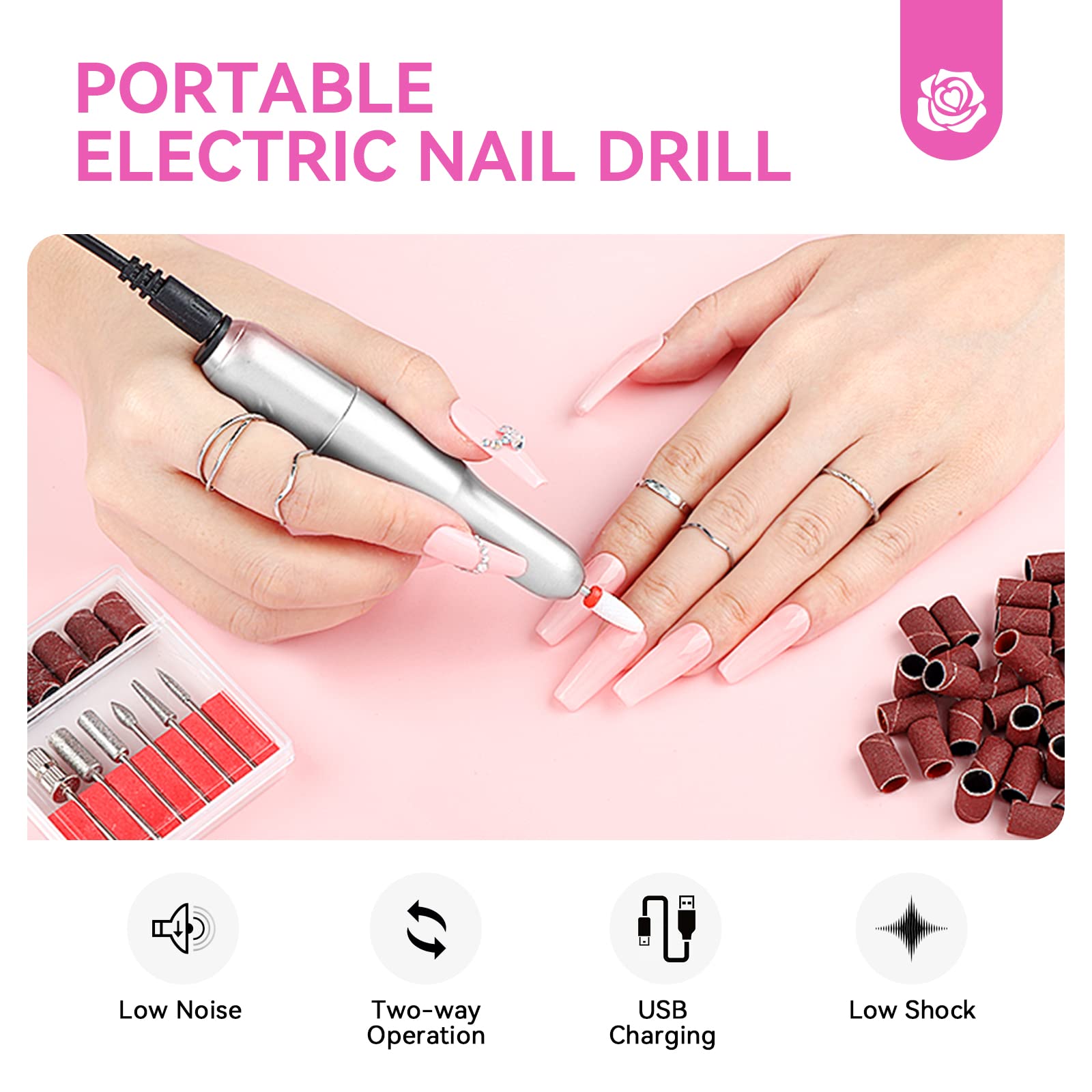 Saviland Acrylic Nail Kit For Beginners: Professional Nail Kit Acrylic Set With Everything Nail Drill Acrylic Powder Monomer Liq