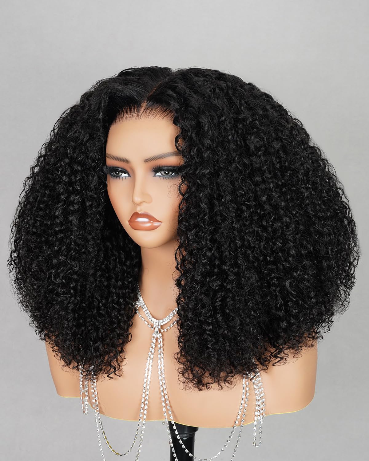 MEGALOOK Salon-Quality Special Kinky Curl Wig Human Hair 250% Density Ready to Go Glueless Wigs Human Hair Pre Plucked Pre Cut H