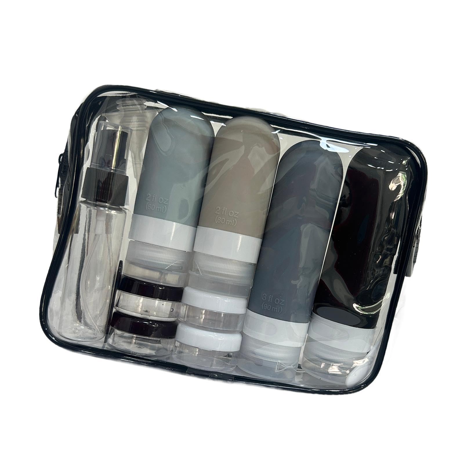 Enakshi 16Pcs Travel Bottles Multipurpose Containers For Eye Cream Cosmetics Shampoo Black|Health & Beauty | Bath & Body | Trave
