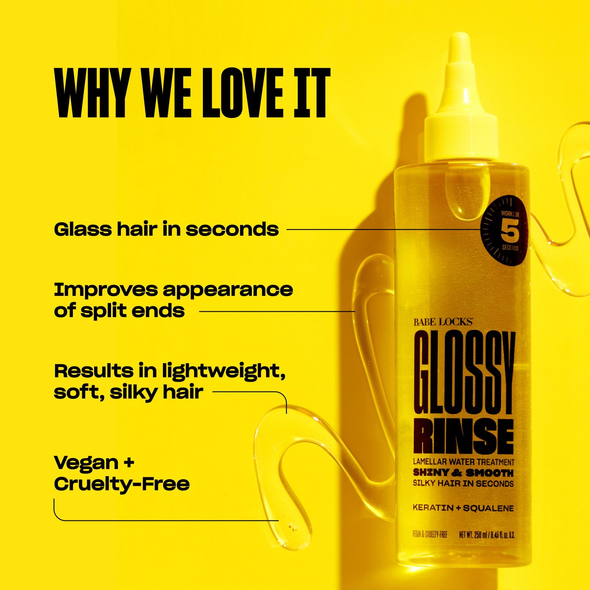 Babe Original Glossy Rinse Treatment For Shine, Promotes Hydration, In-Shower Lamellar Water Hair Mask, 500 Ml