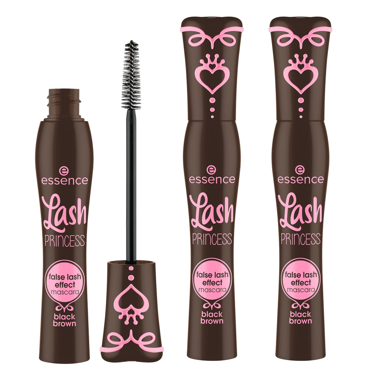 essence | Lash Princess False Lash Effect Mascara Brown (3 Pack) | Intense Volume, Length & Definition | Vegan, Cruelty Free & P