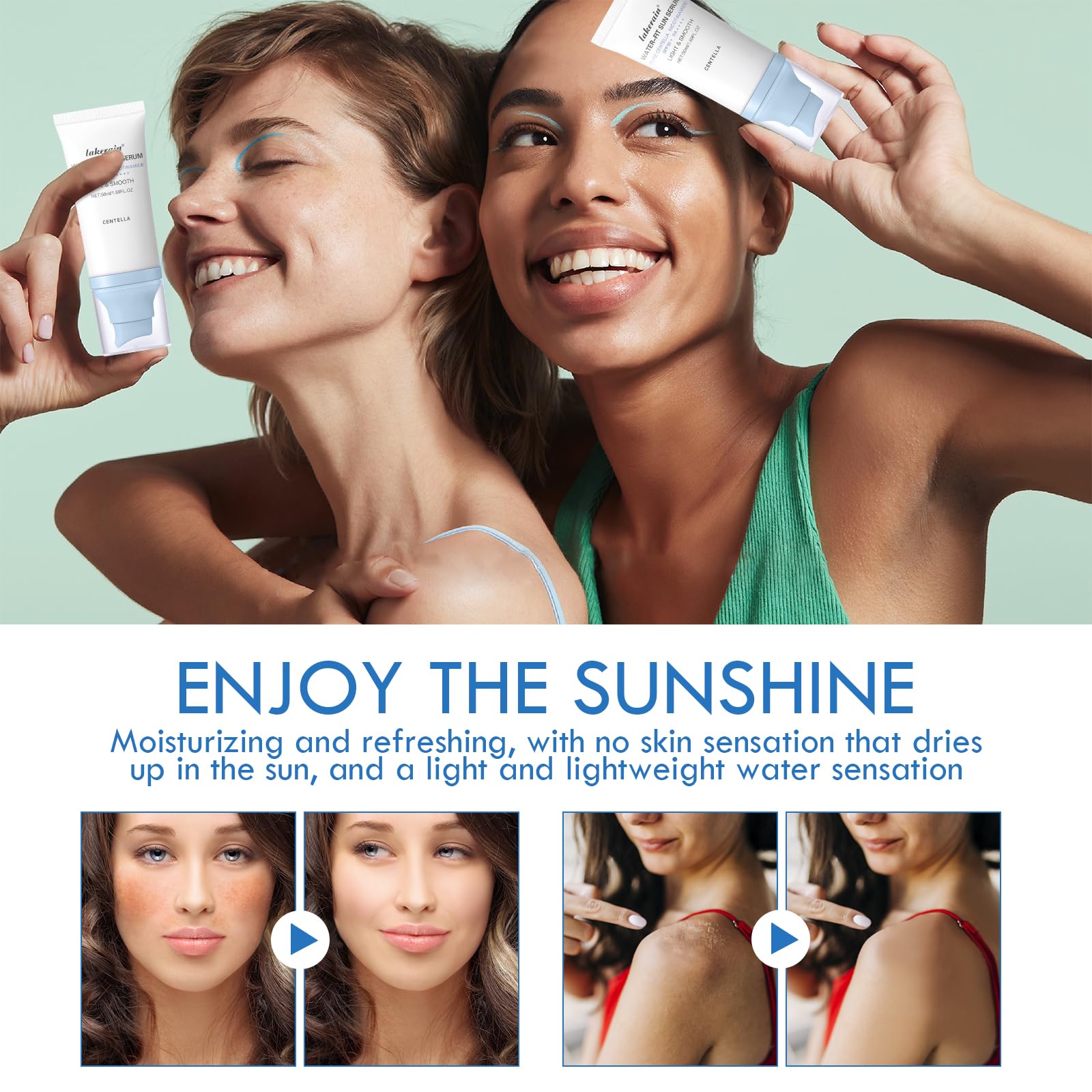 Centella Sunscreen SPF 50,Face Sun Screen Long-Lasting Protection,Cen-tella Madagascar Sunscreen Dry Oily Skincare For All Skin