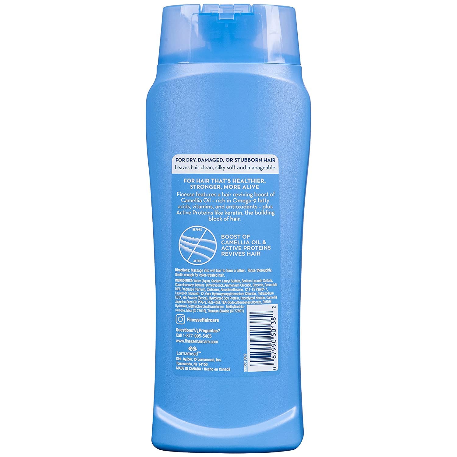 Yonune Finesse Restore + Strengthen, Moisturizing Shampoo 13 oz (Pack of 2) by Finesse
