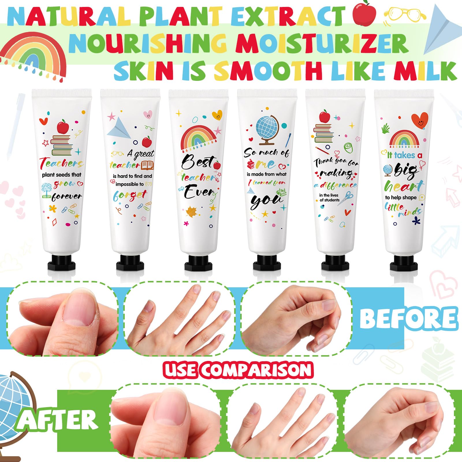 Dimsile 12 Set Valentine'S Day Gifts For Teacher Appreciation Hand Cream Gifts Moisturizing Hand Lotion Thank You Teacher Gifts