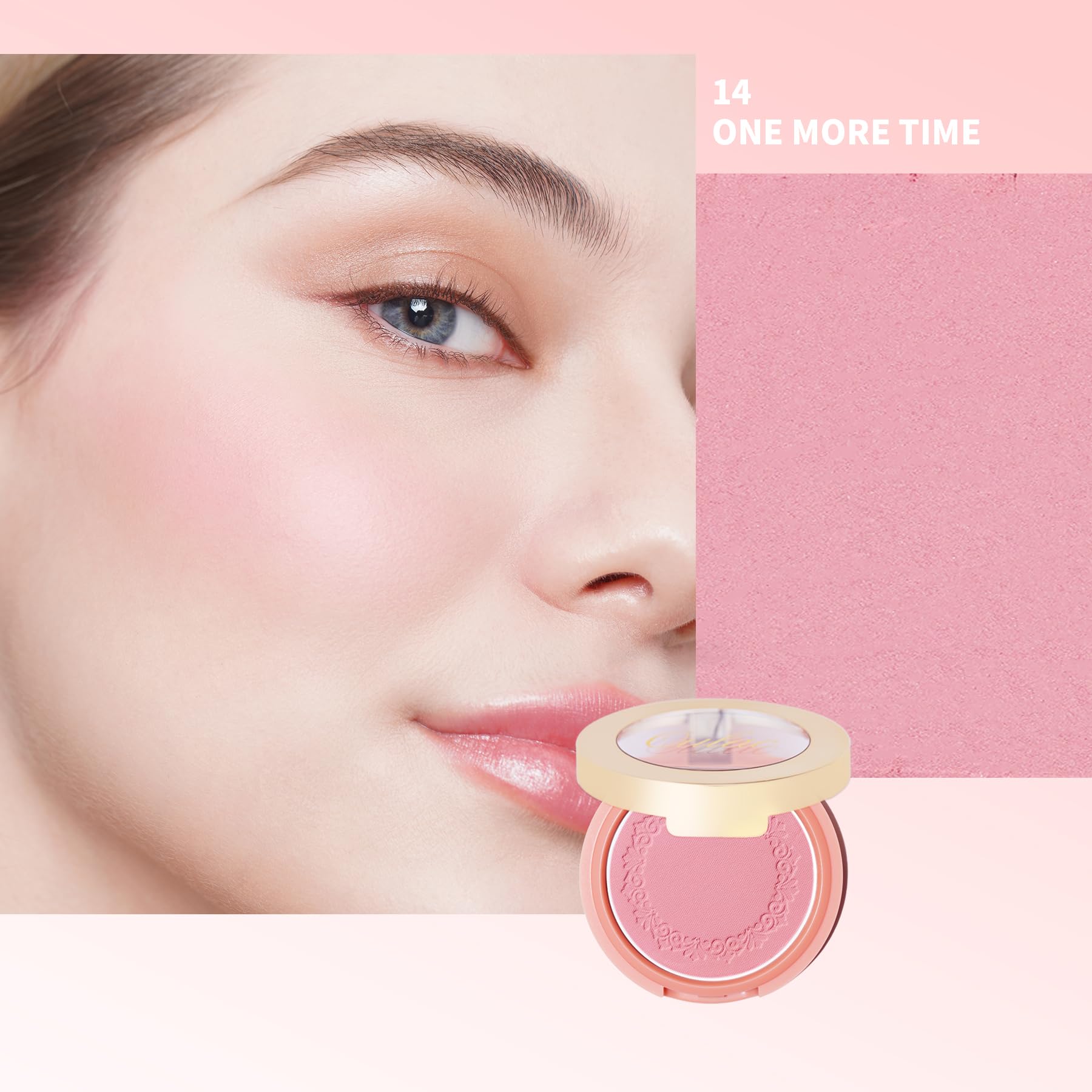 Oulac Baby Pink Blush Makeup| Highly Pigmented Cream Blush| Natural Matte Glow| Shape & Highlight Face| Cruelty-Free Vegan Blush