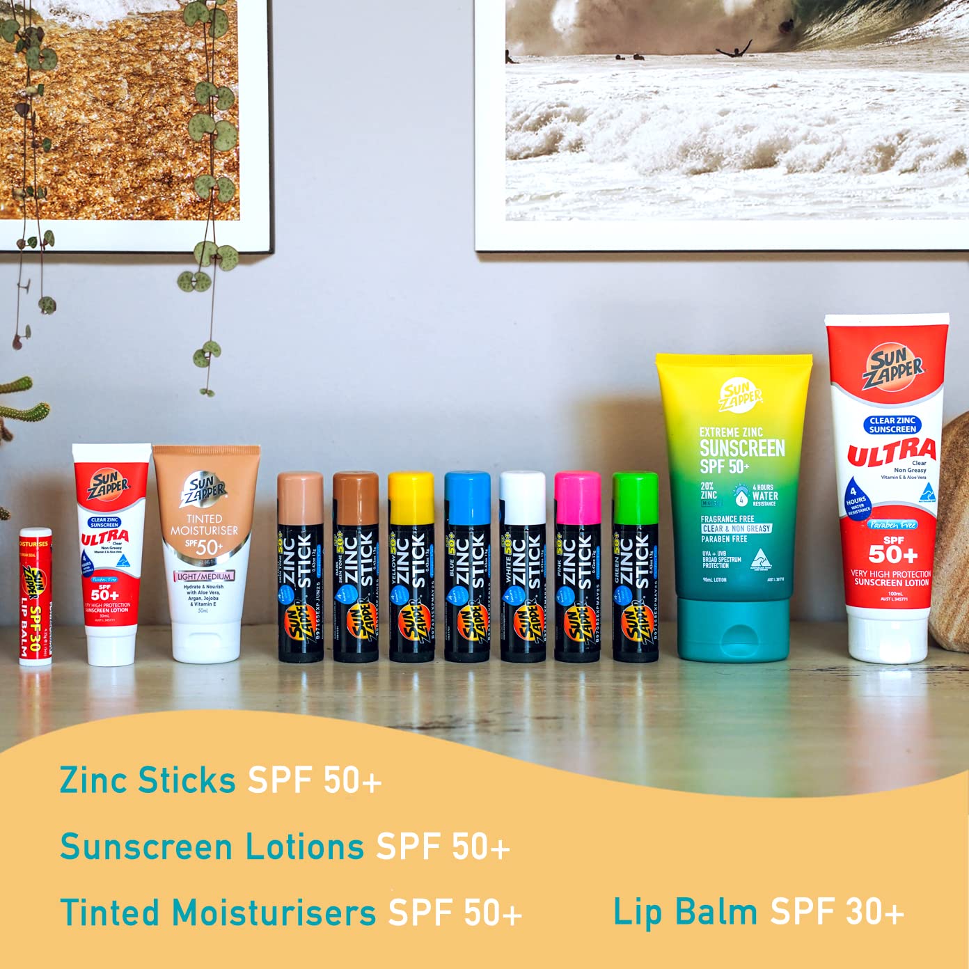 Sun Zapper Zinc Oxide Sunscreen Stick Mineral Blue Spf 50+ Water Resistant For Face & Body, Adults, Kids (042 Oz, 12G) Broad Spe