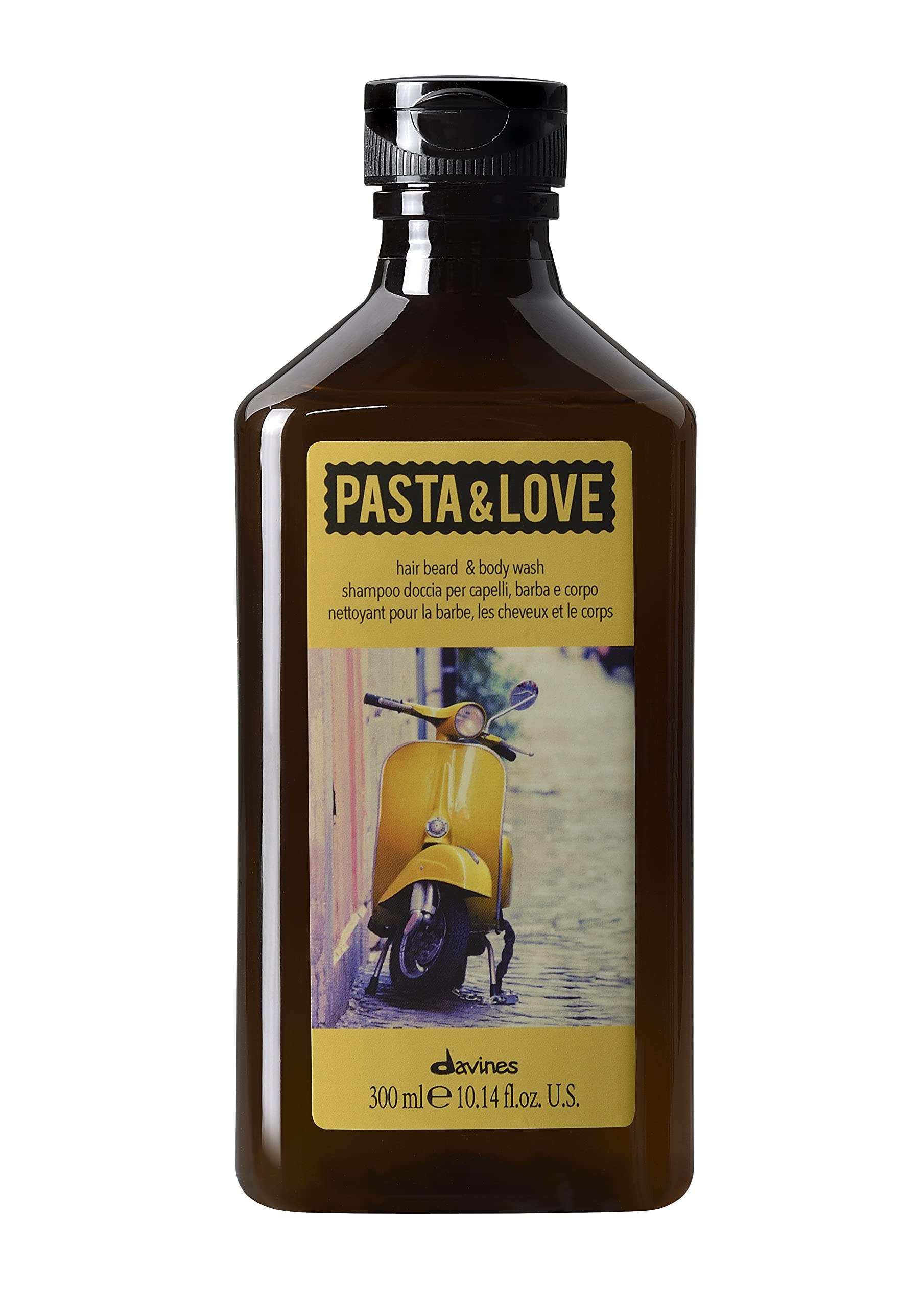 Davines Pasta & Love Men's 3-in-1 Hair, Beard & Body Wash To Cleanse, Condition And Moisturize All Skin Types, 10.14 Fl. Oz.