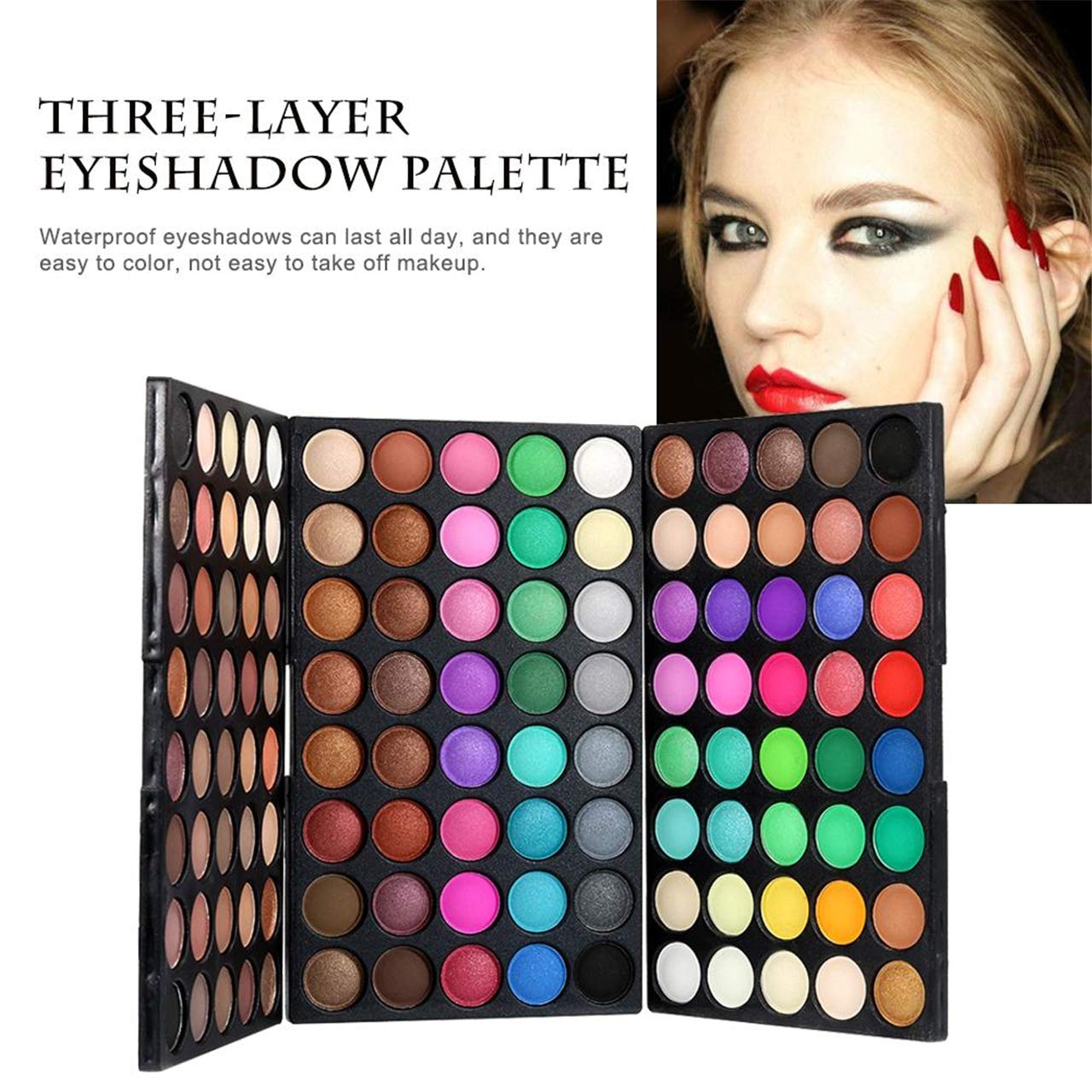 Fantasyday 120 Colors Long Lasting Waterproof Highly Pigments Shiny Shimmers Glitter Eyeshadow Palette All In One Makeup Kits Fo
