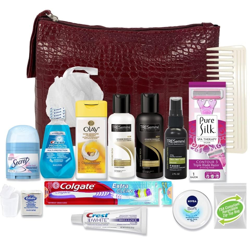 Convenience Kits International Women'S Premium 16 Pc Travel Kit Featuring: Tresemme Hair Travel-Size Products And Hair And Bathi
