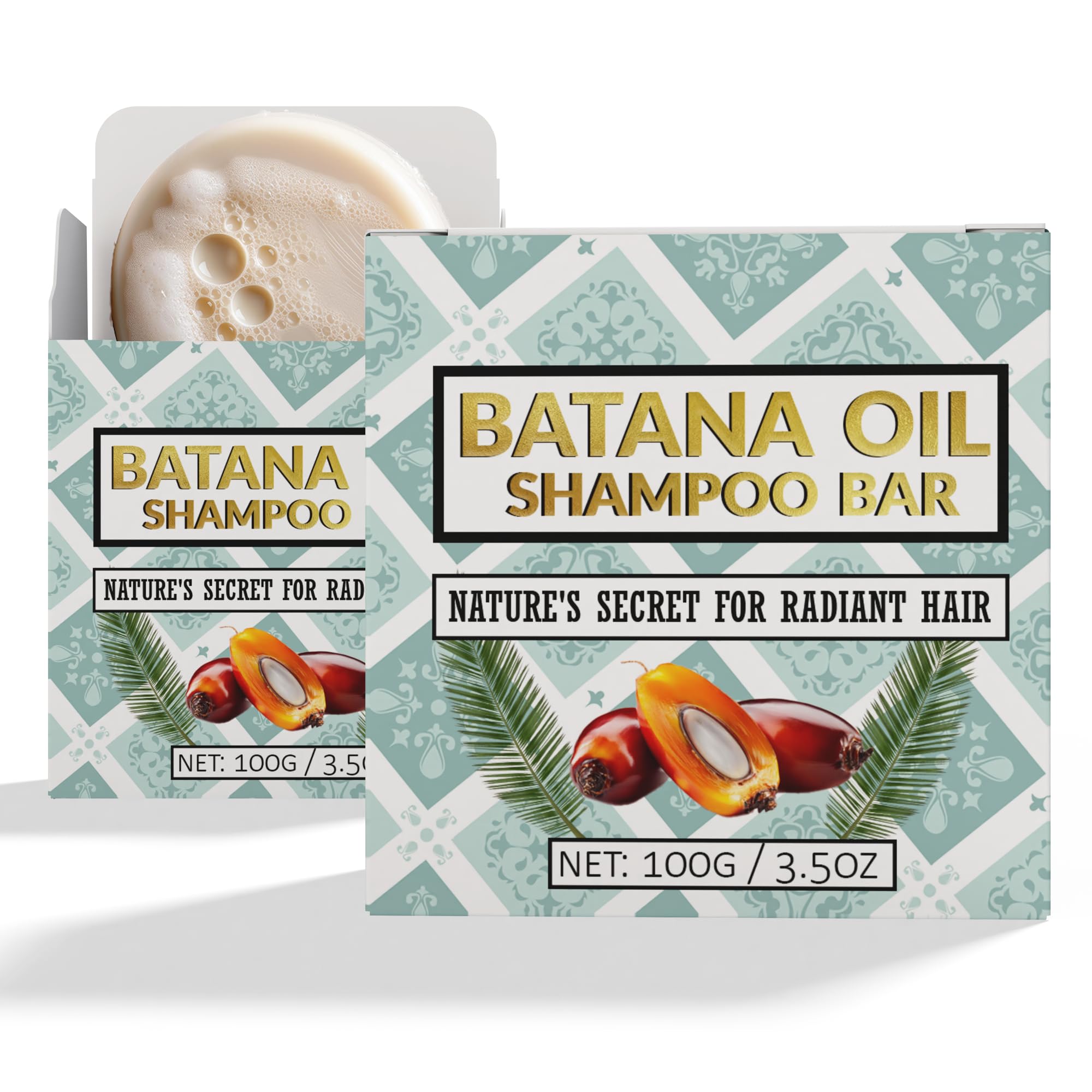 Batana Oil Shampoo Bar for Hair Growth Support | Set of 2 | Enriched with Batana Oil for Hair Loss, Thickening & Strengthening |