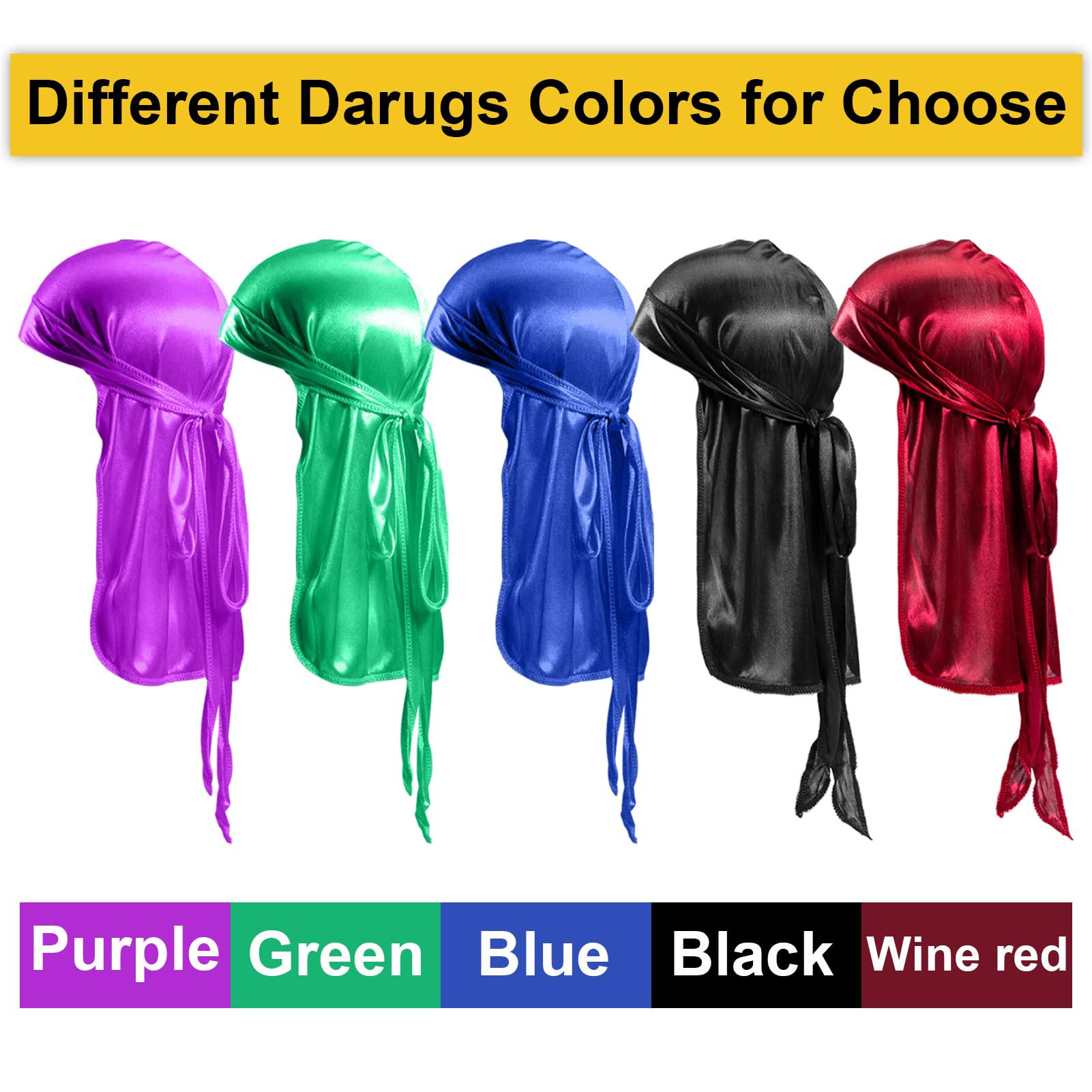 Silky Durags For Men Wave Pomade Strong Hold Easy Wash 360 Wave Training Hair Cream, Waves Grease For Men Promotes Layered Waves