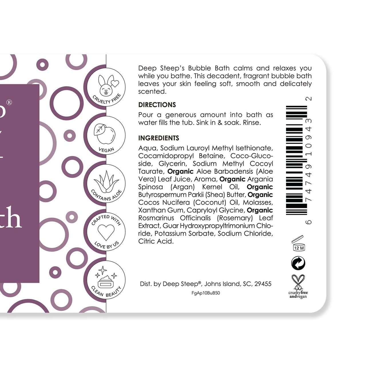 Deep Steep Bubble Bath, 10 Oz (Fig Apricot)
