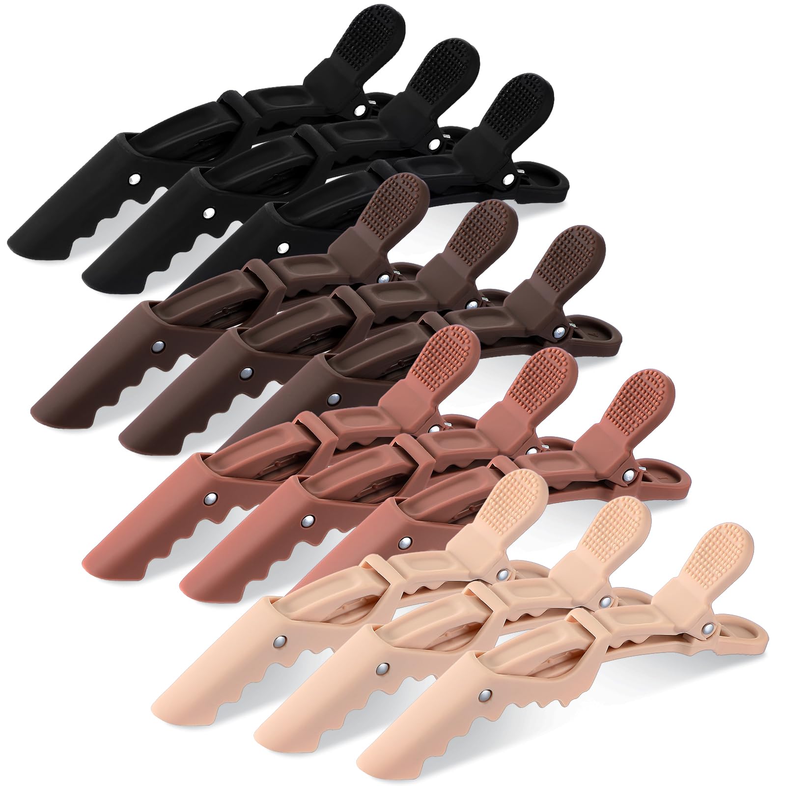 Havawish 12 Pcs Alligator Clips for Hair Styling Matte Alligator Hair Clips Crocodile Clips Hair Sectioning Clips for Women Hair