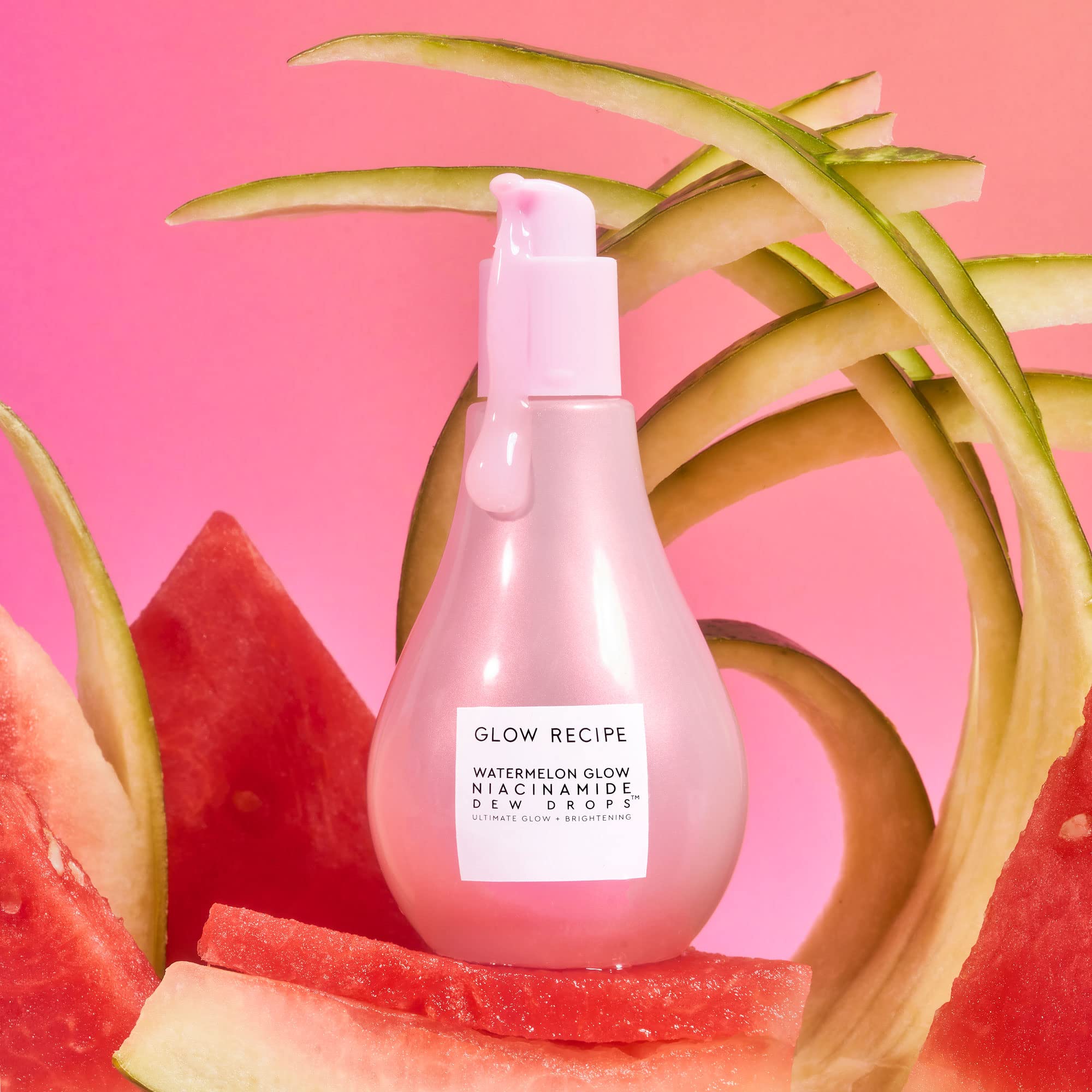 Glow Recipe Watermelon Glow Niacinamide Dew Drops Jumbo Size - Brightening Serum With Hyaluronic Acid & Moringa Oil + Vitamin E