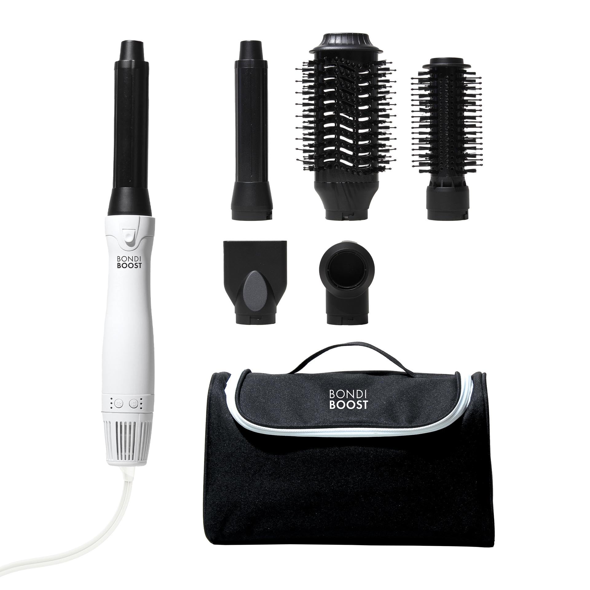 BONDIBOOST Everlast Airstyler Styling Brush, 6 Head Styling Tool for Salon Quality Hair with Ceramic Attachments + Versatile Hea