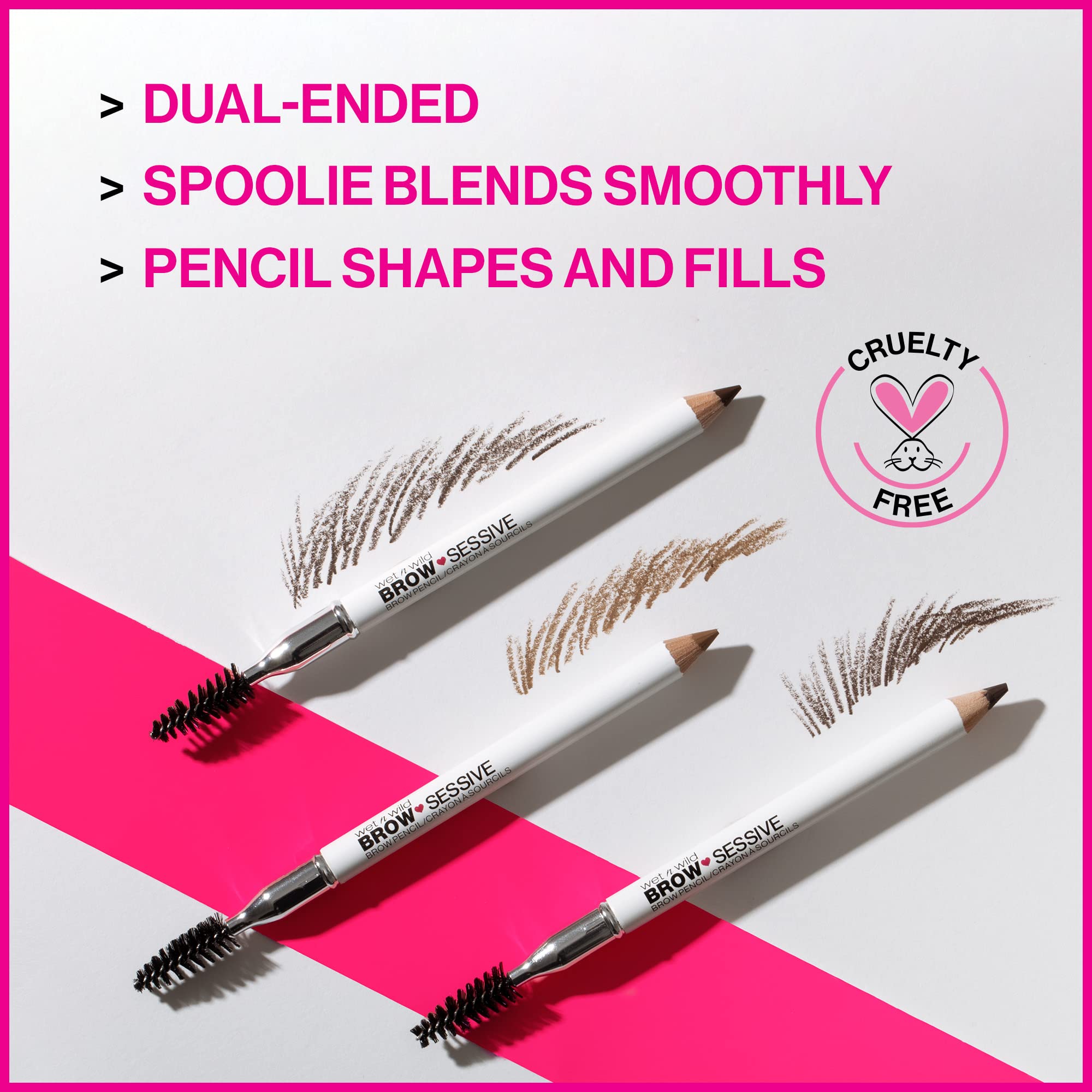 Eyebrow Pencil By Wet N Wild Brow-Sessive Brow Makeup Pencil Liner Blending Brush, Precise, Fine Tip, Shapes, Defines, Fills, Da