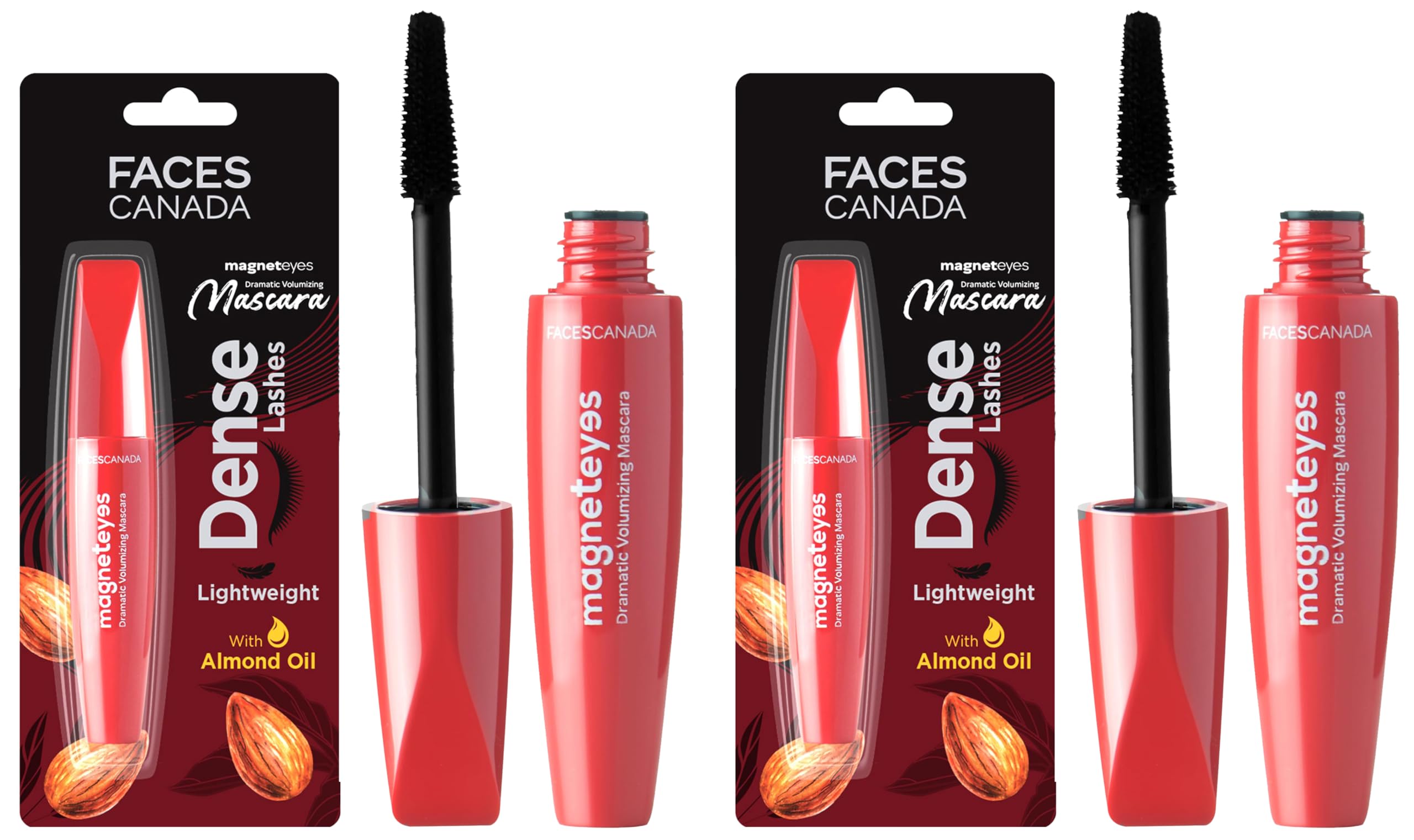 Faces Canada Magneteyes Dramatic Volumizing Mascara - Black, 9.5Ml | Lightweight, Denser & Longer Lashes | Intense Black Finish 