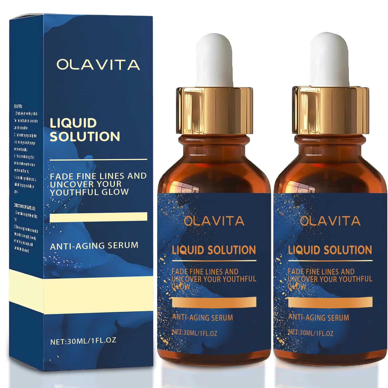 Olavita Liquid Solution Anti Aging Serum,Olavita Trilift Peptide Complex Cream, Advanced Vitamin C & E Hydrating & Firming Faci
